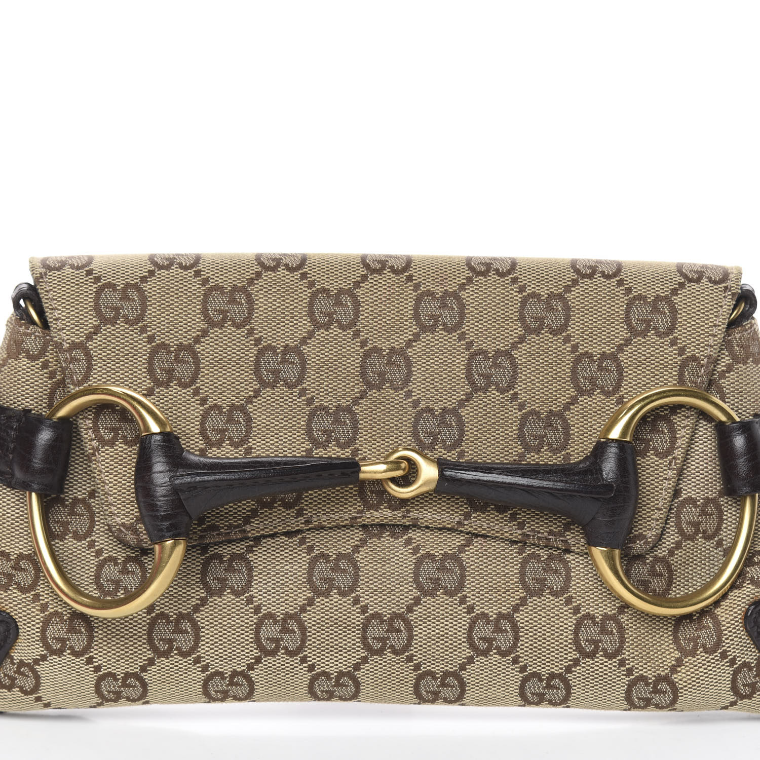 gucci monogram horsebit clutch