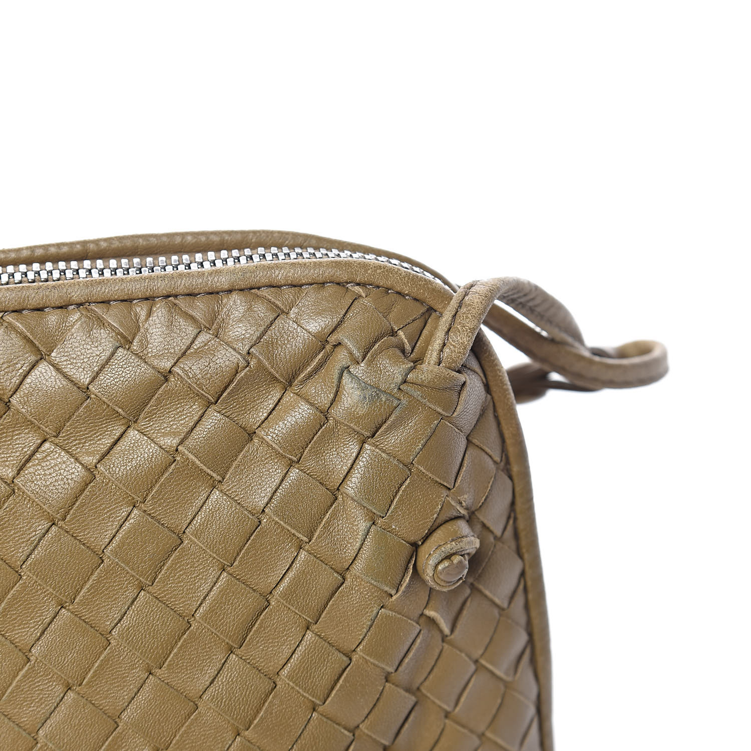 BOTTEGA VENETA Nappa Intrecciato Nodini Crossbody Messenger Green 462576