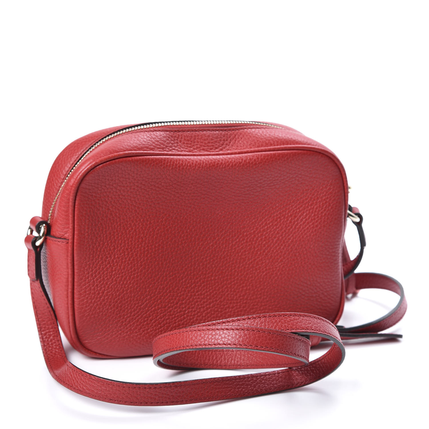 gucci soho small leather disco bag red