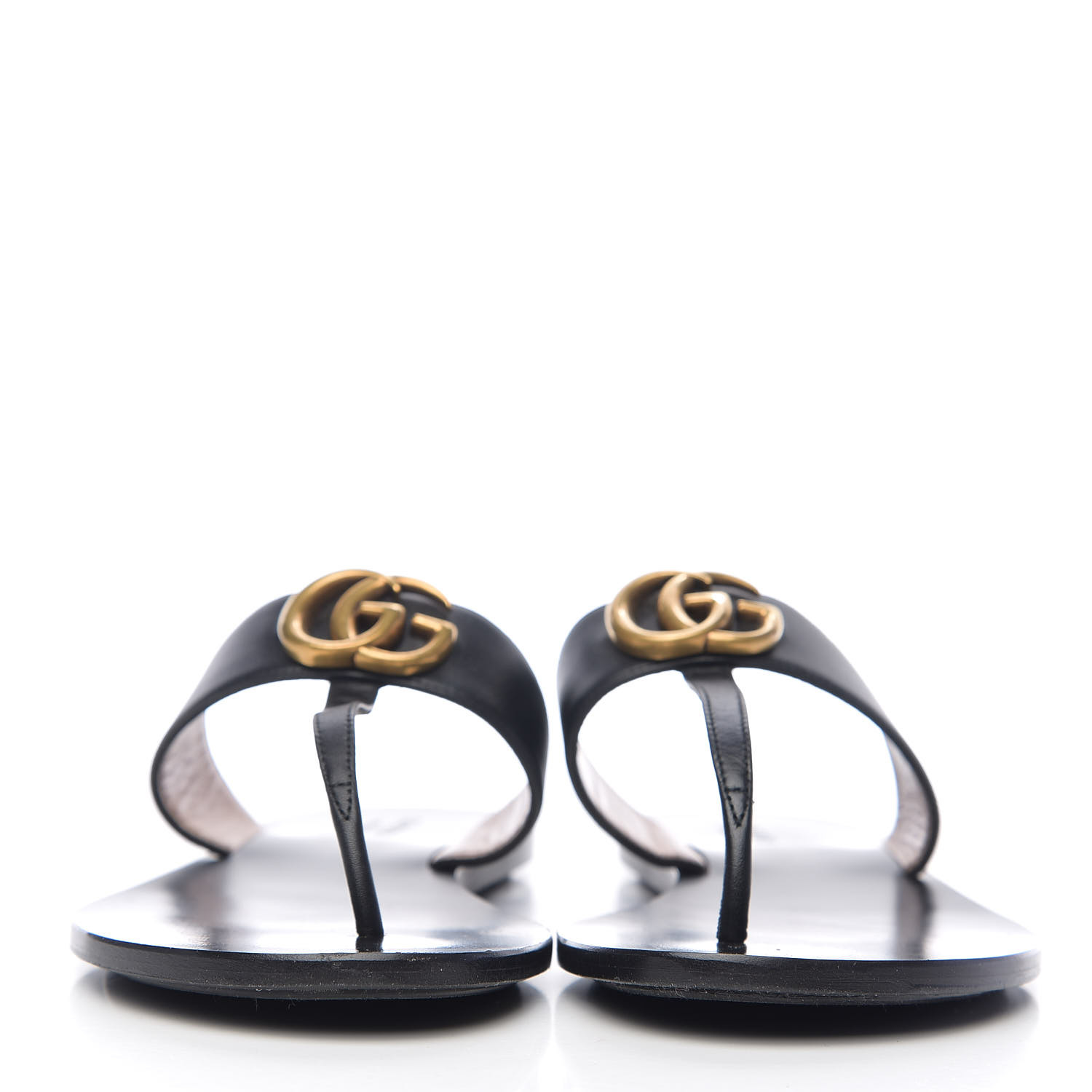 gucci marmont thong sandals black