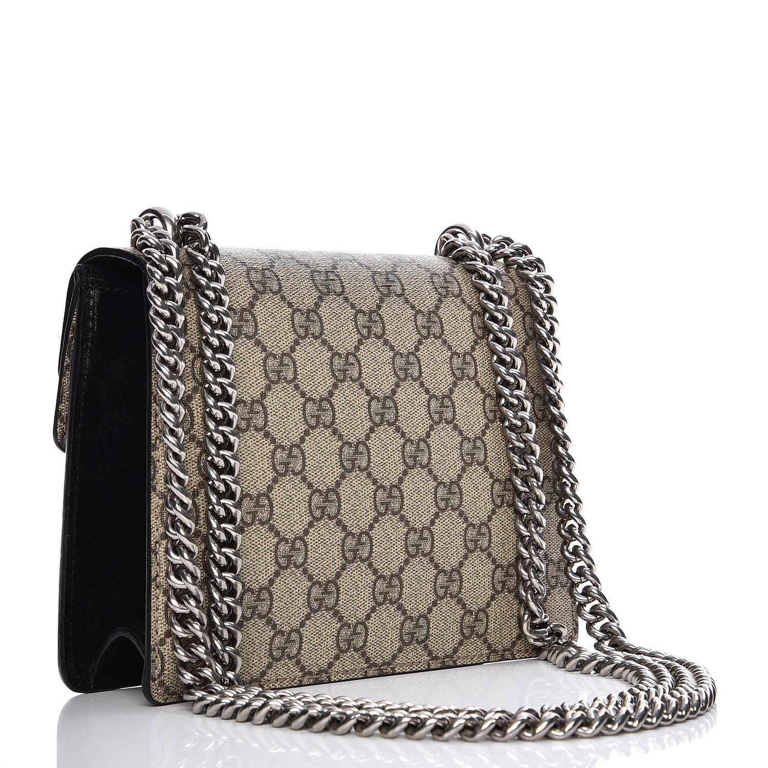 GUCCI GG Supreme Monogram Mini Dionysus Shoulder Bag Black 214099 ...