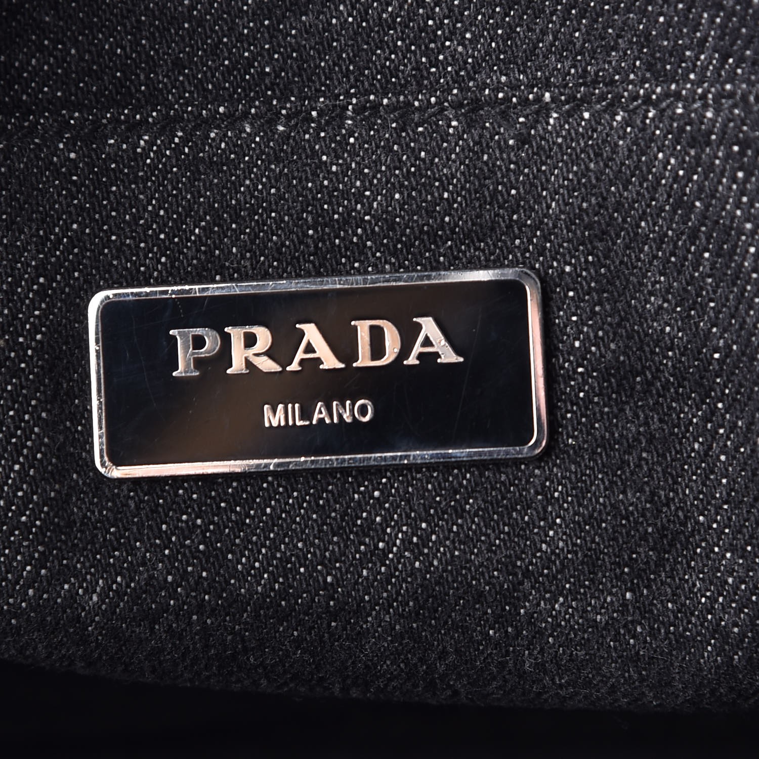 denim prada tote