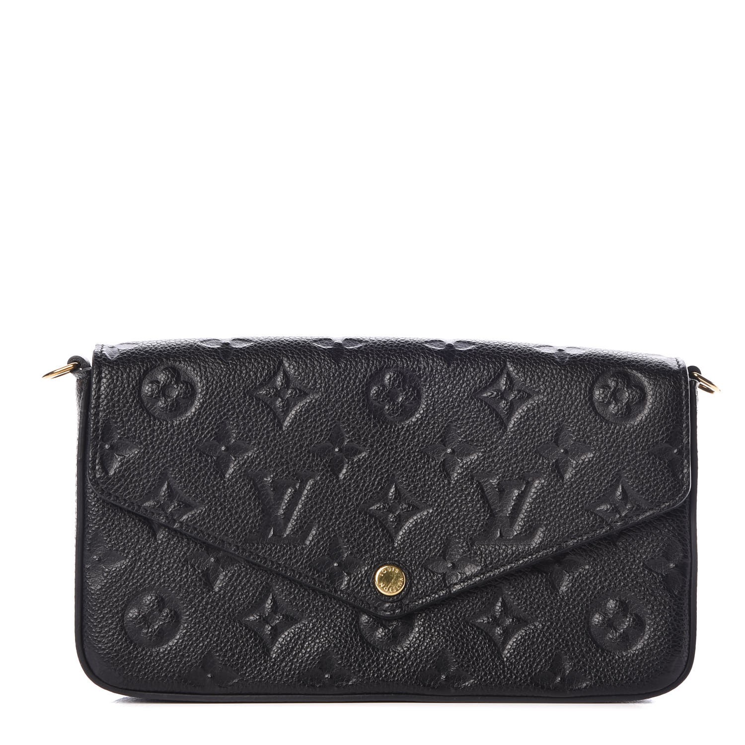 louis vuitton félicie pochette black monogram empreinte