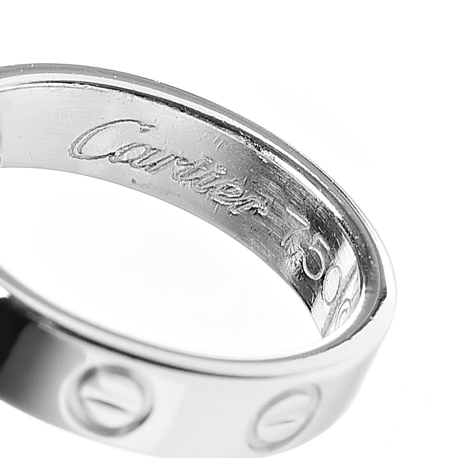 CARTIER 18K White Gold Interlocking LOVE Bracelet 497487