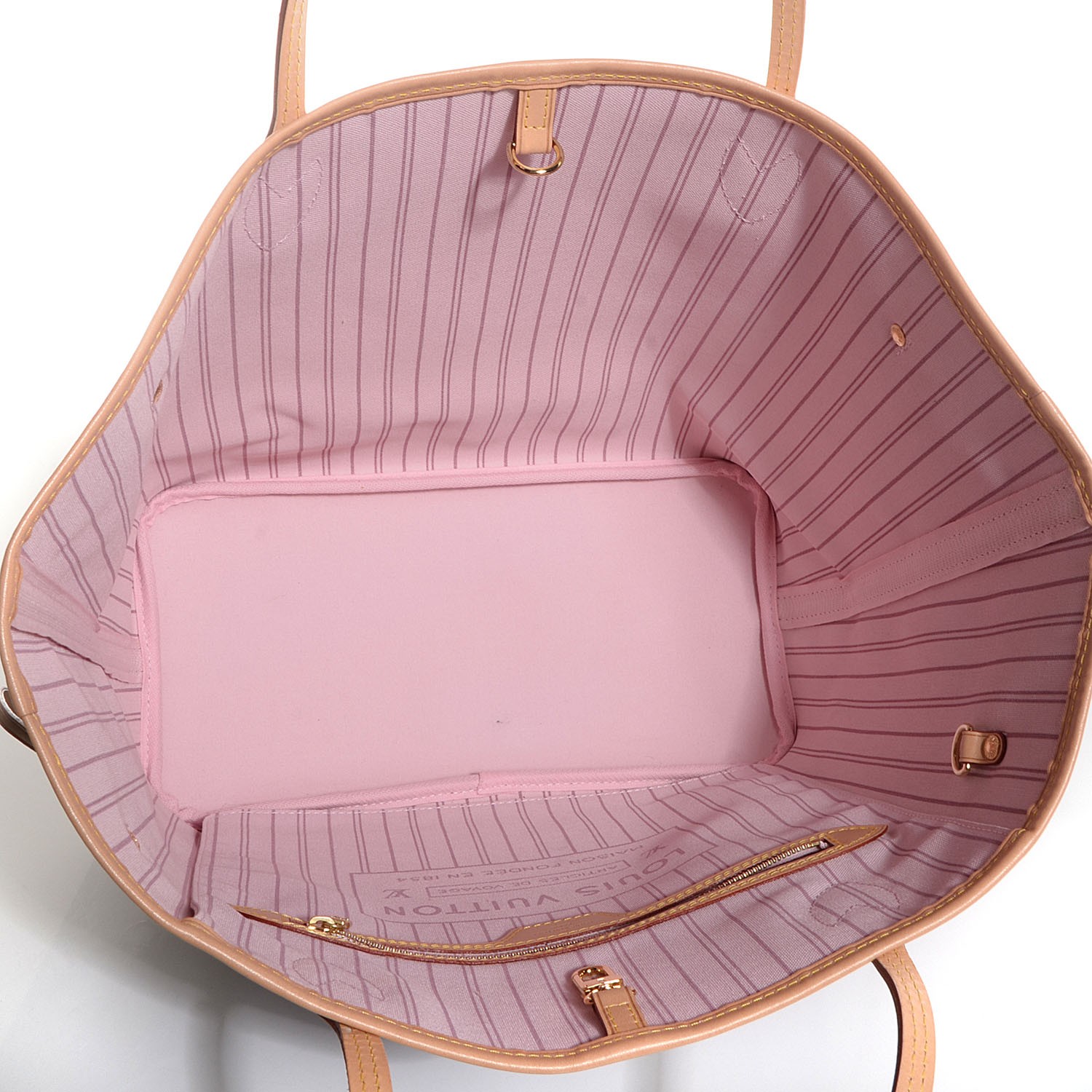 louis vuitton tote pink interior