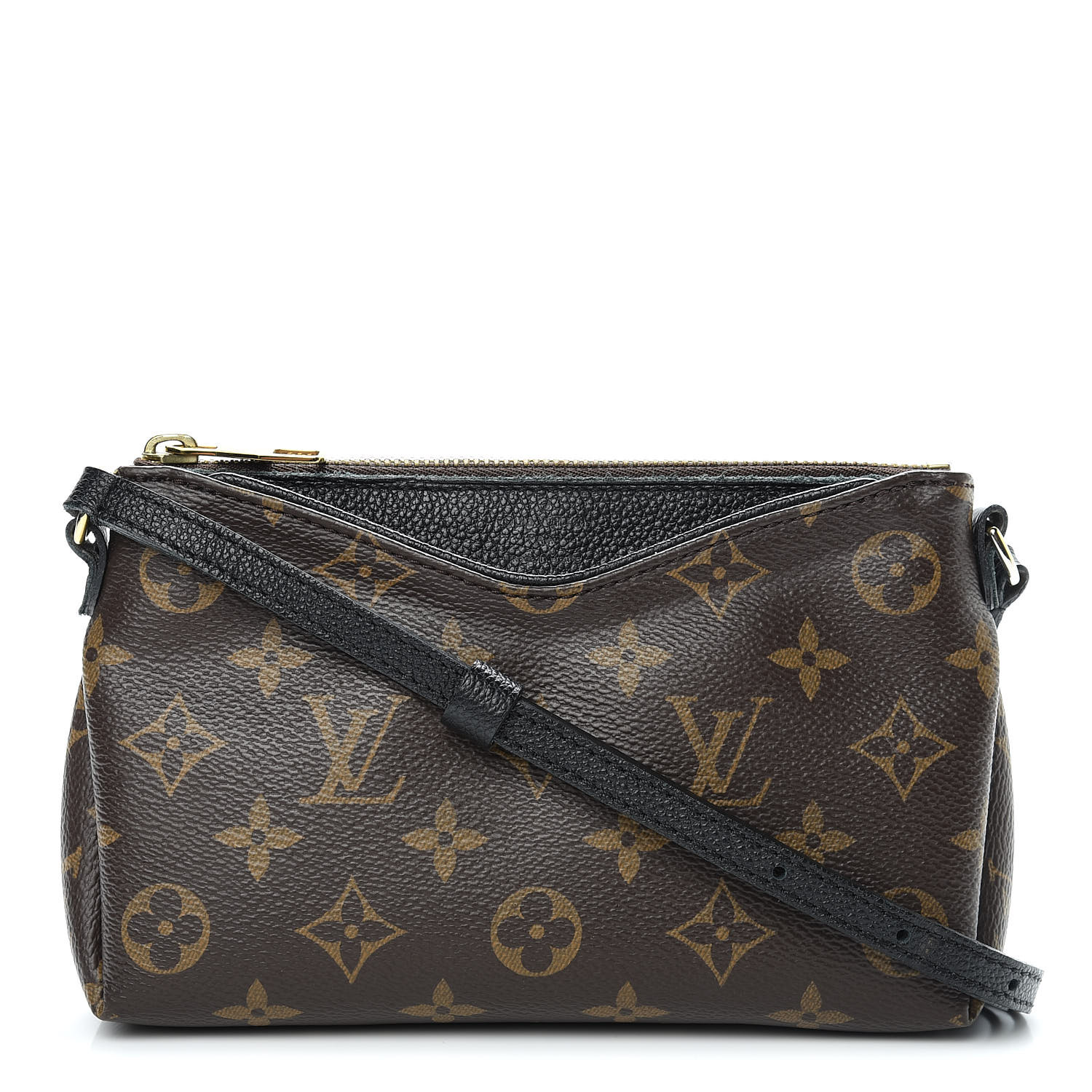 LOUIS VUITTON Monogram Pallas Crossbody Black 470494 | FASHIONPHILE