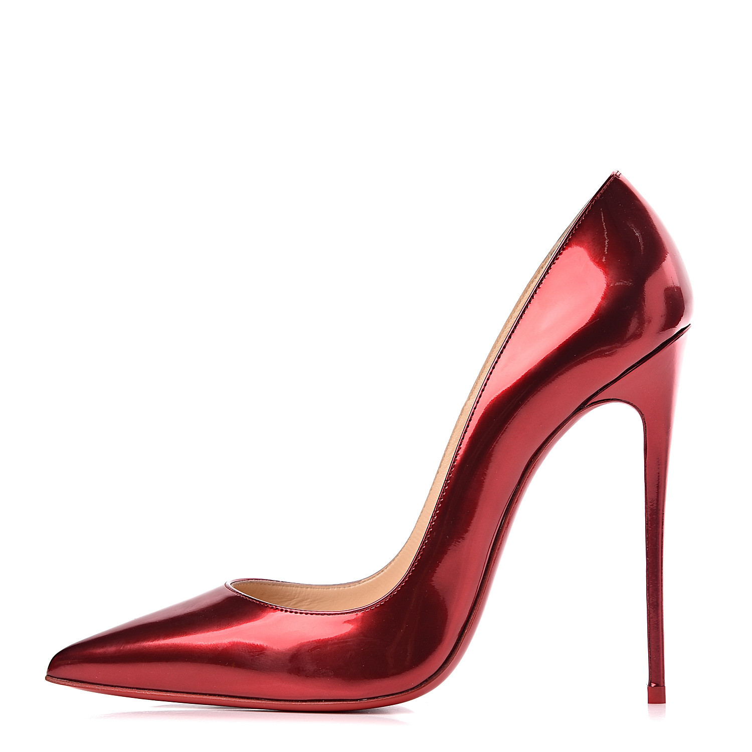 CHRISTIAN LOUBOUTIN Metallic Patent So Kate 120 Pumps 40 Loubi 470428