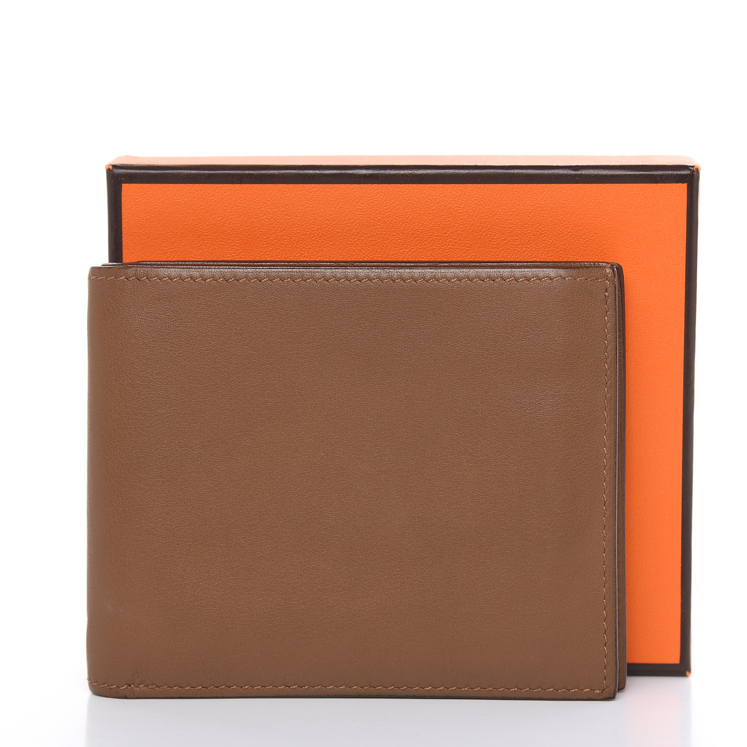 HERMES Swift Citizen Twill Compact Wallet Alezan 470863 FASHIONPHILE