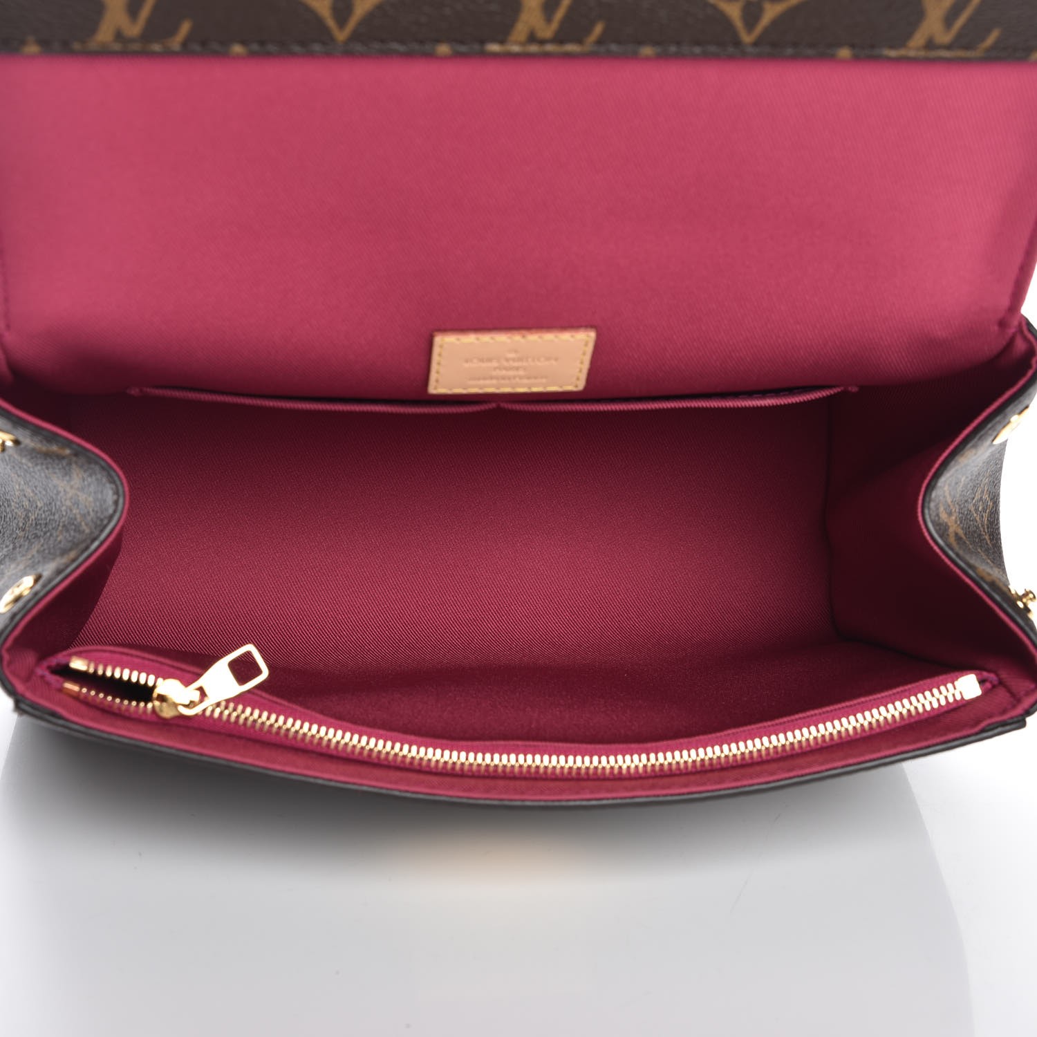 LOUIS VUITTON Calfskin Cluny BB Shoulder Strap Bordeaux Fuchsia