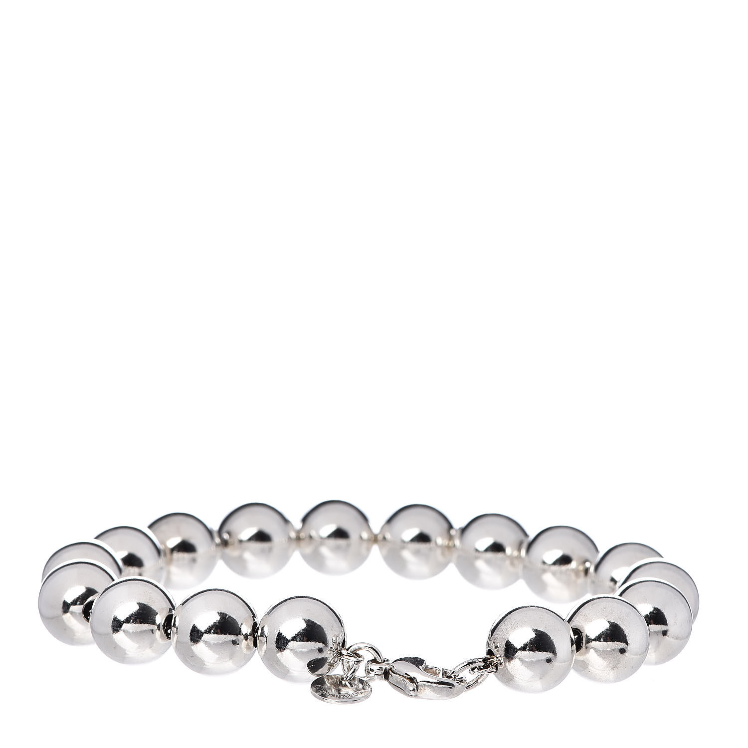 TIFFANY Sterling Silver 10mm HardWear Ball Bracelet 515378