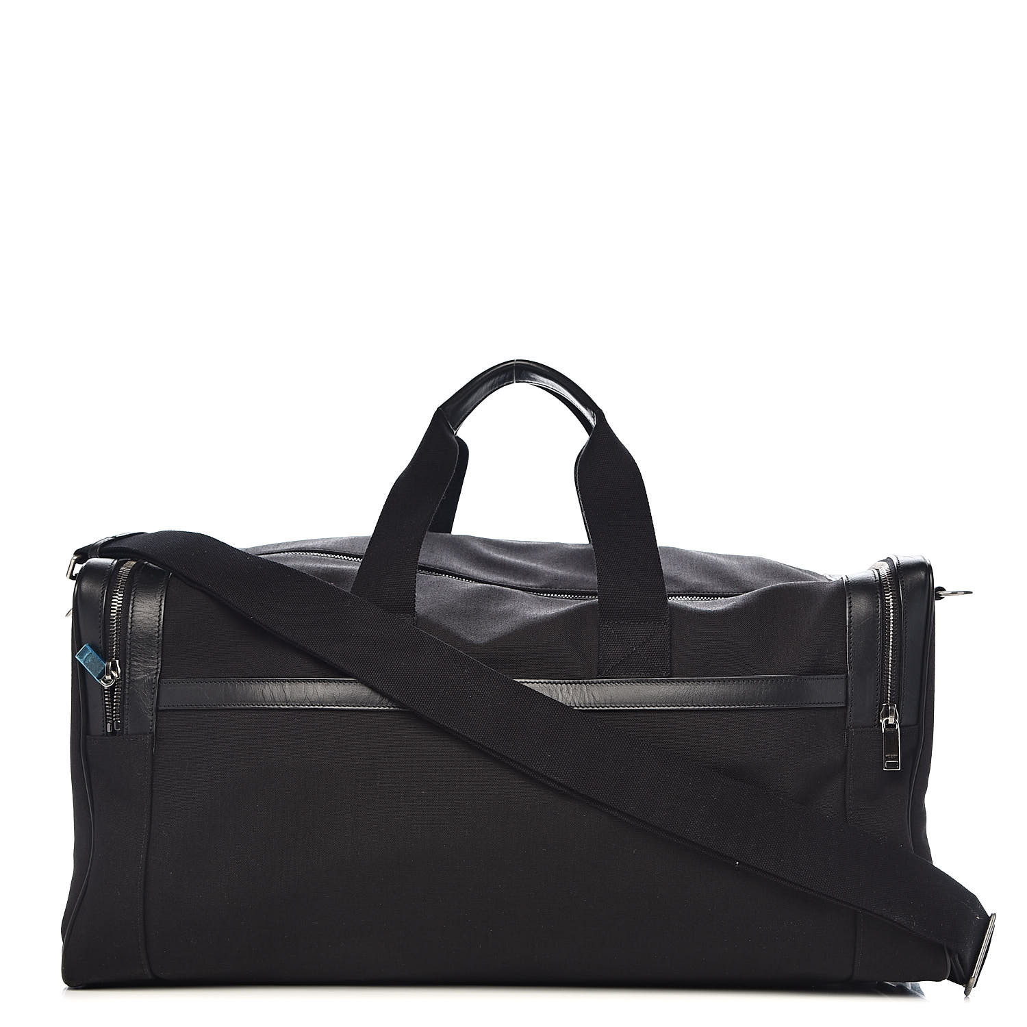 black canvas gym bag