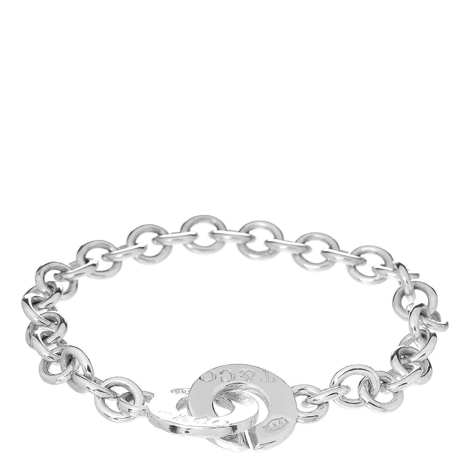 TIFFANY Sterling Silver 1837 Circle Clasp Bracelet 513010