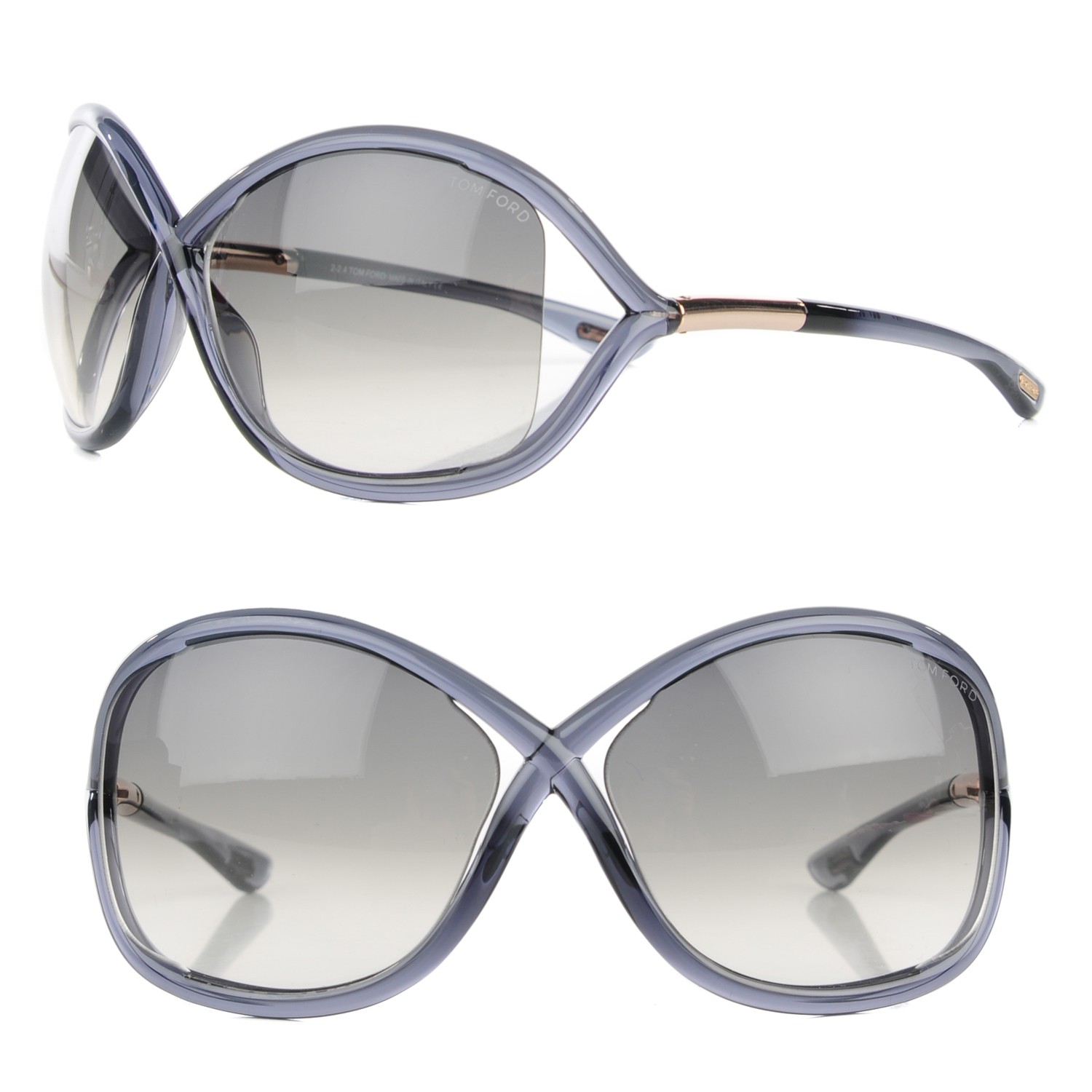 TOM FORD Whitney Crossover Sunglasses TF9 Dark Grey 129302 | FASHIONPHILE