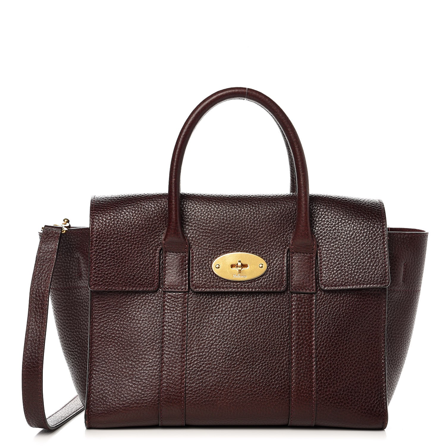 MULBERRY Natural Grain Leather Small New Bayswater Oxblood 261894