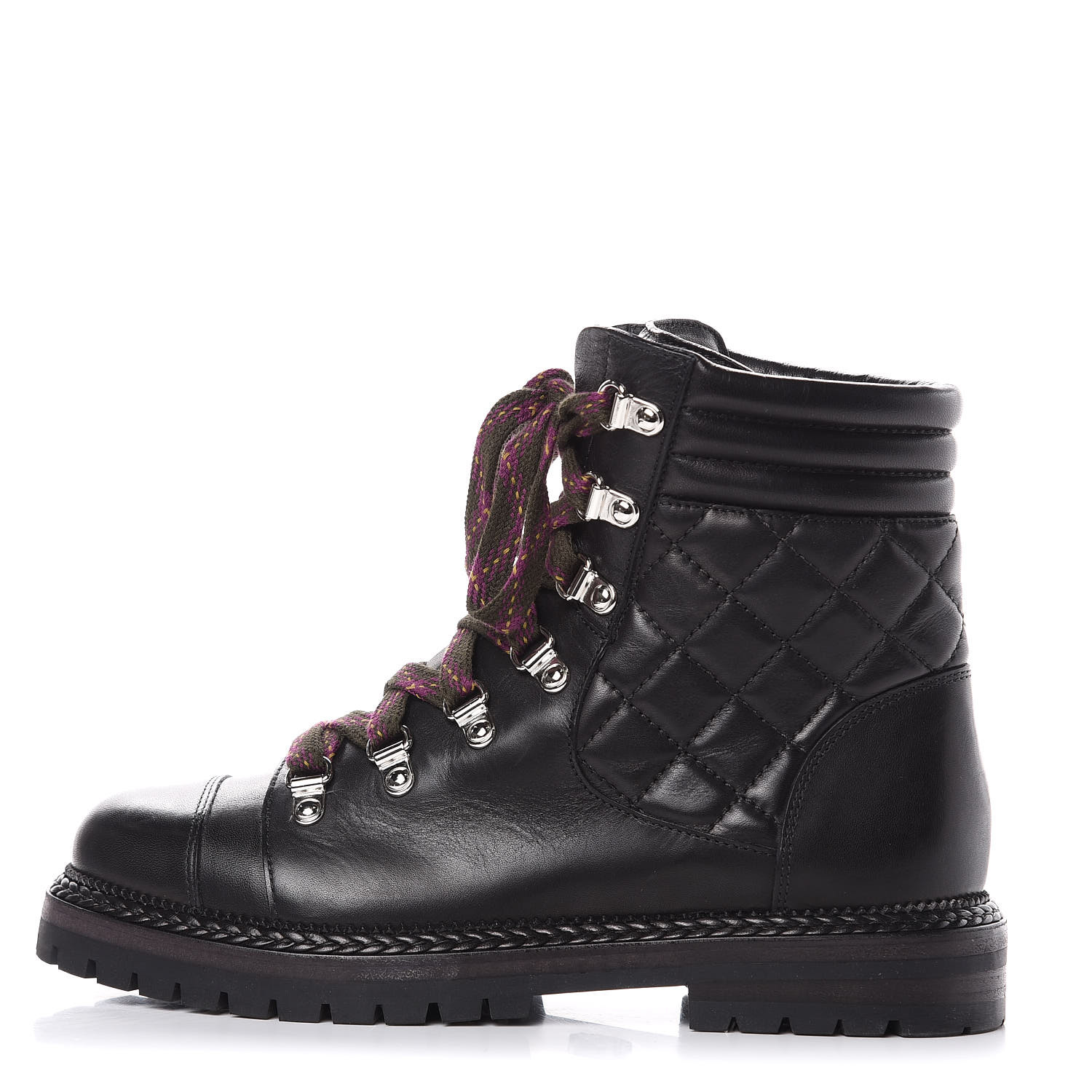 lace up chanel boots