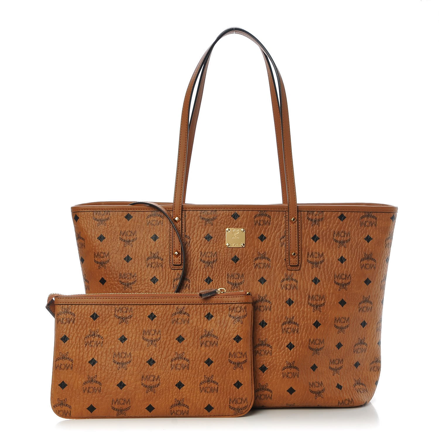 mcm anya top zip shopper