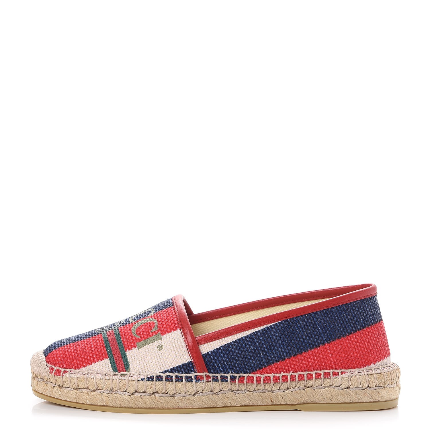 red white and blue gucci shoes