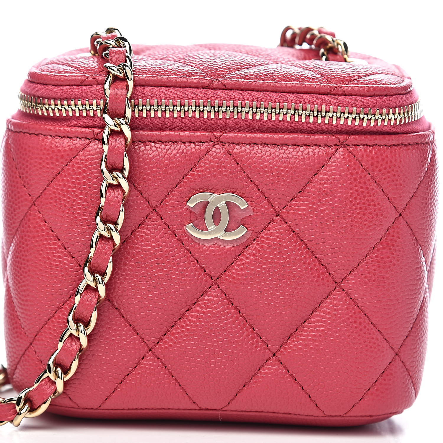 chanel mini vanity case pink