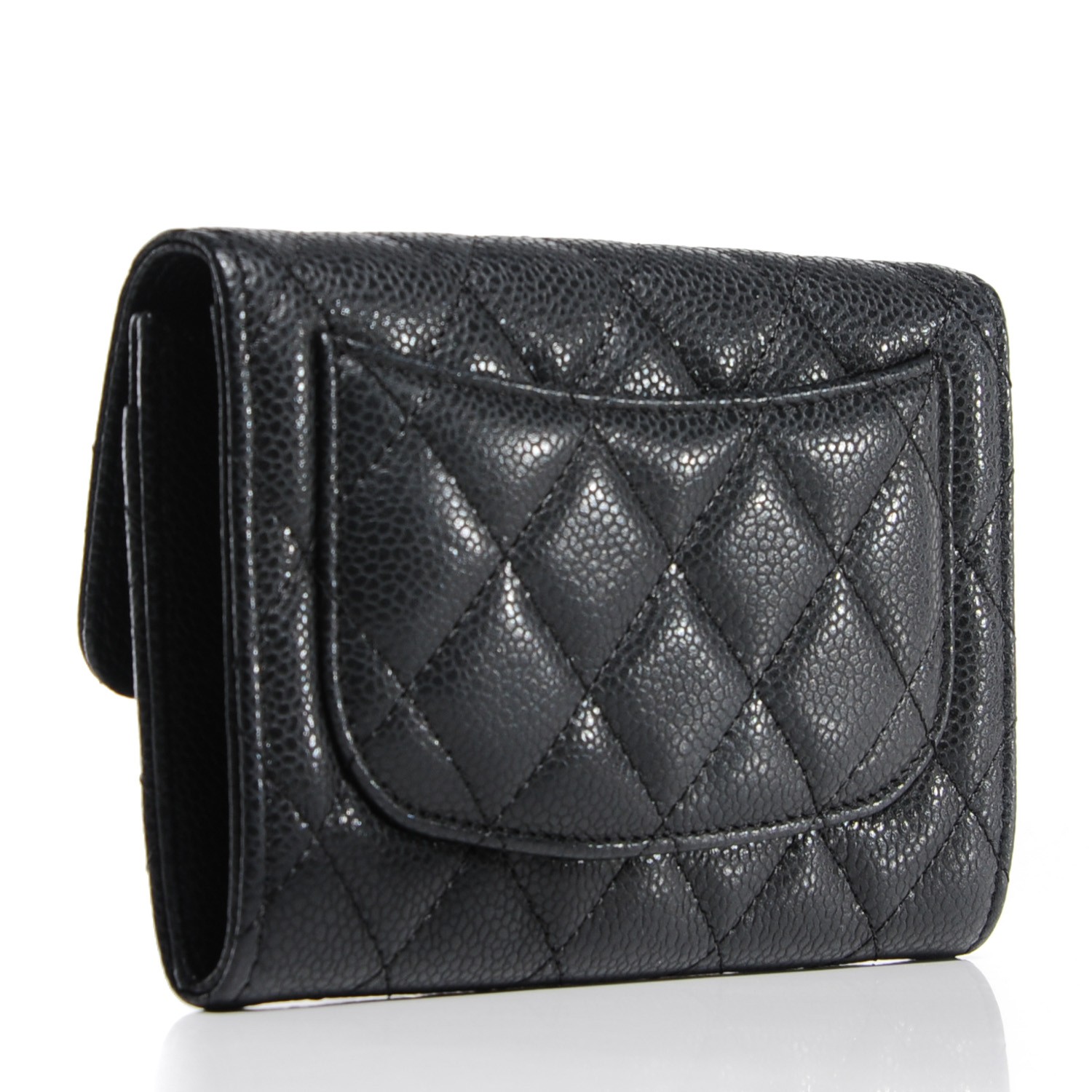 chanel flap wallet black