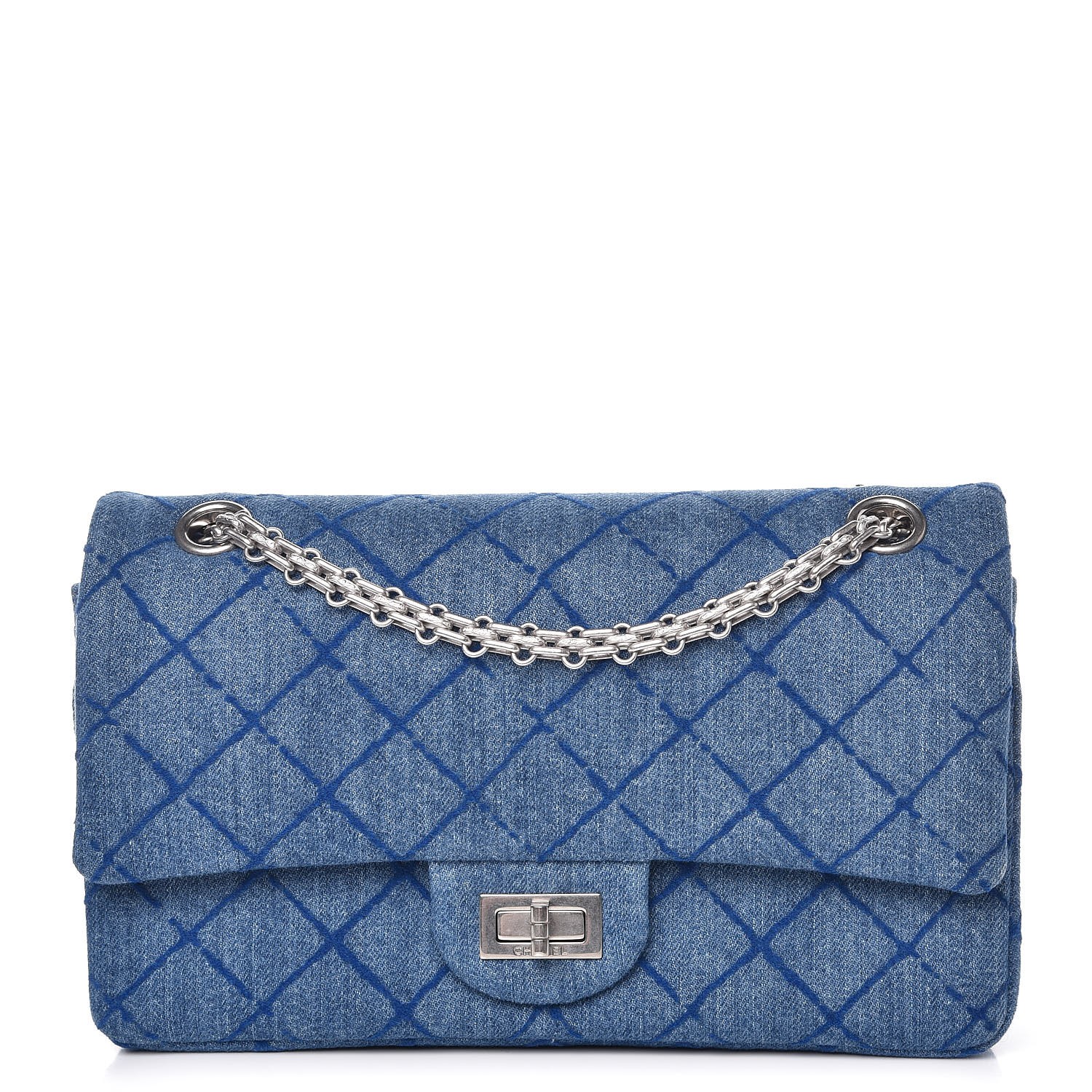 CHANEL Denim 2.55 Reissue 225 Flap Blue 274924