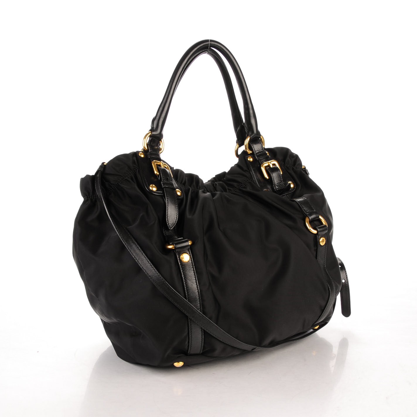 PRADA Tessuto Nylon Logo Tote Nero Black 157005