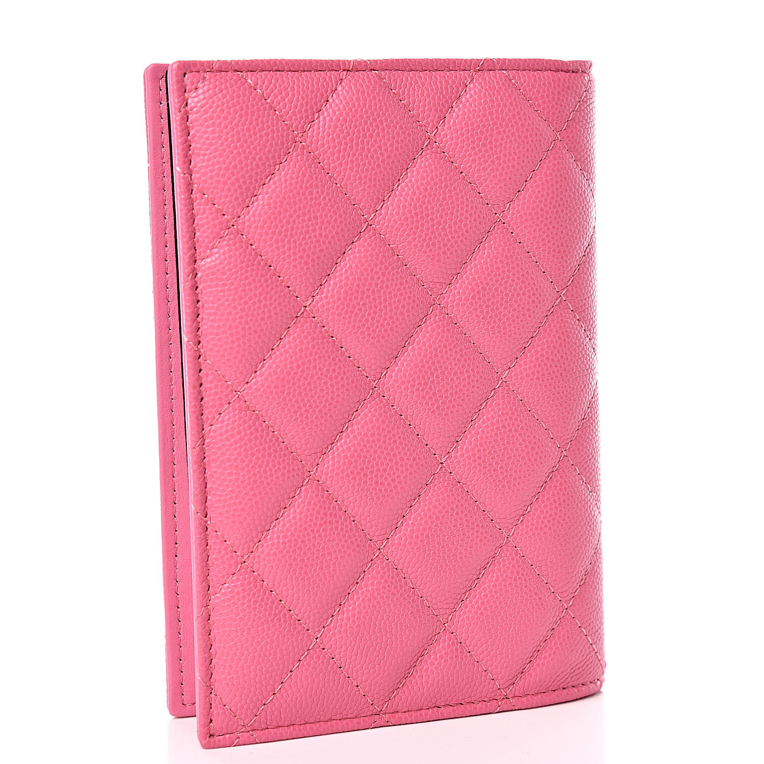 CHANEL Caviar Quilted Passport Holder Pink 426596