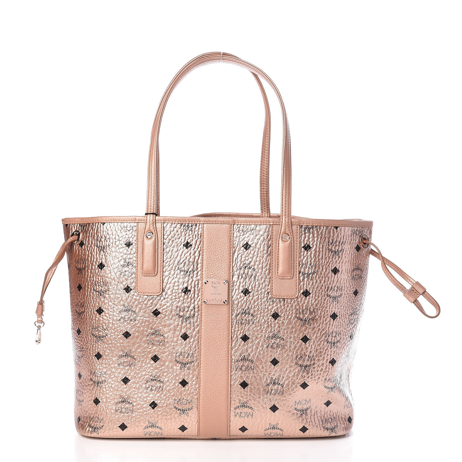 mcm iridescent medium shopper tote