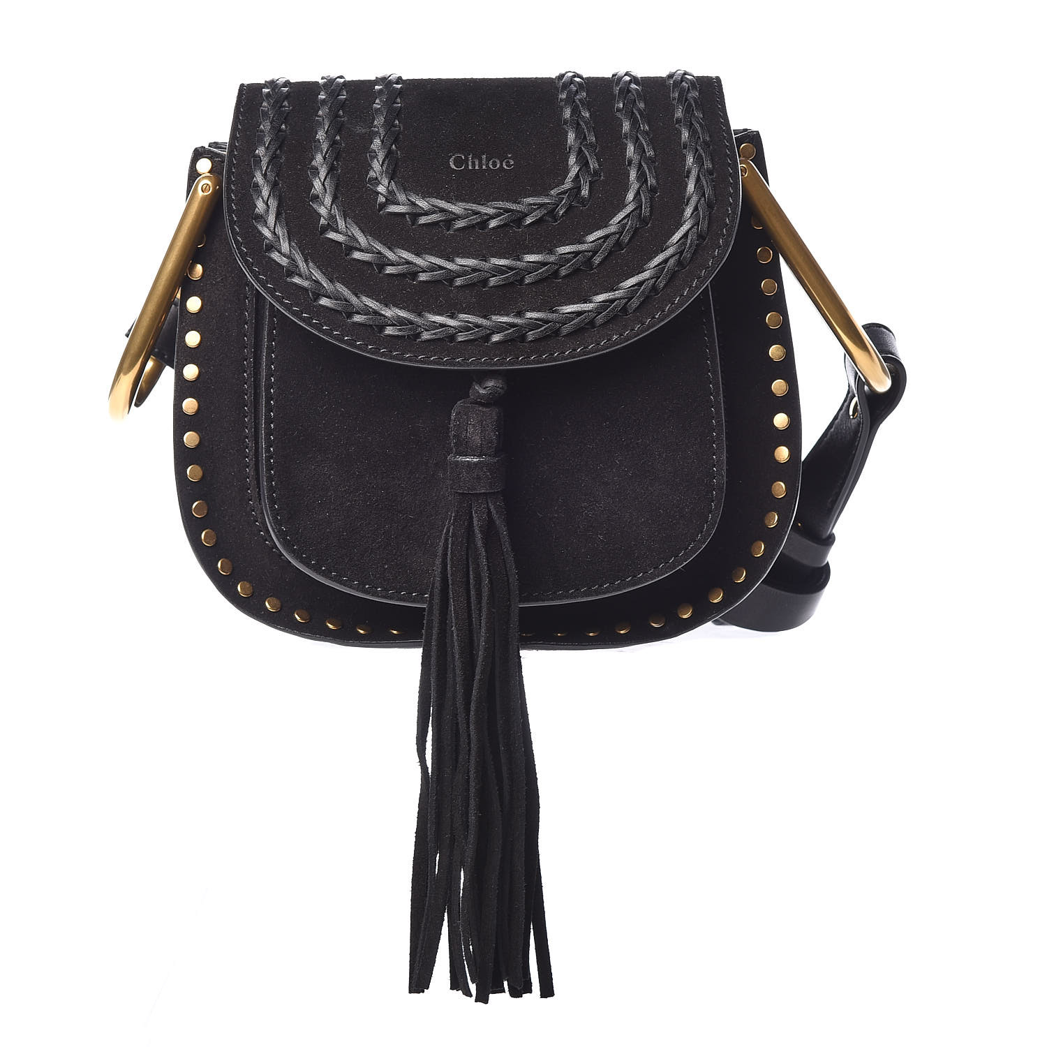 chloe black suede bag