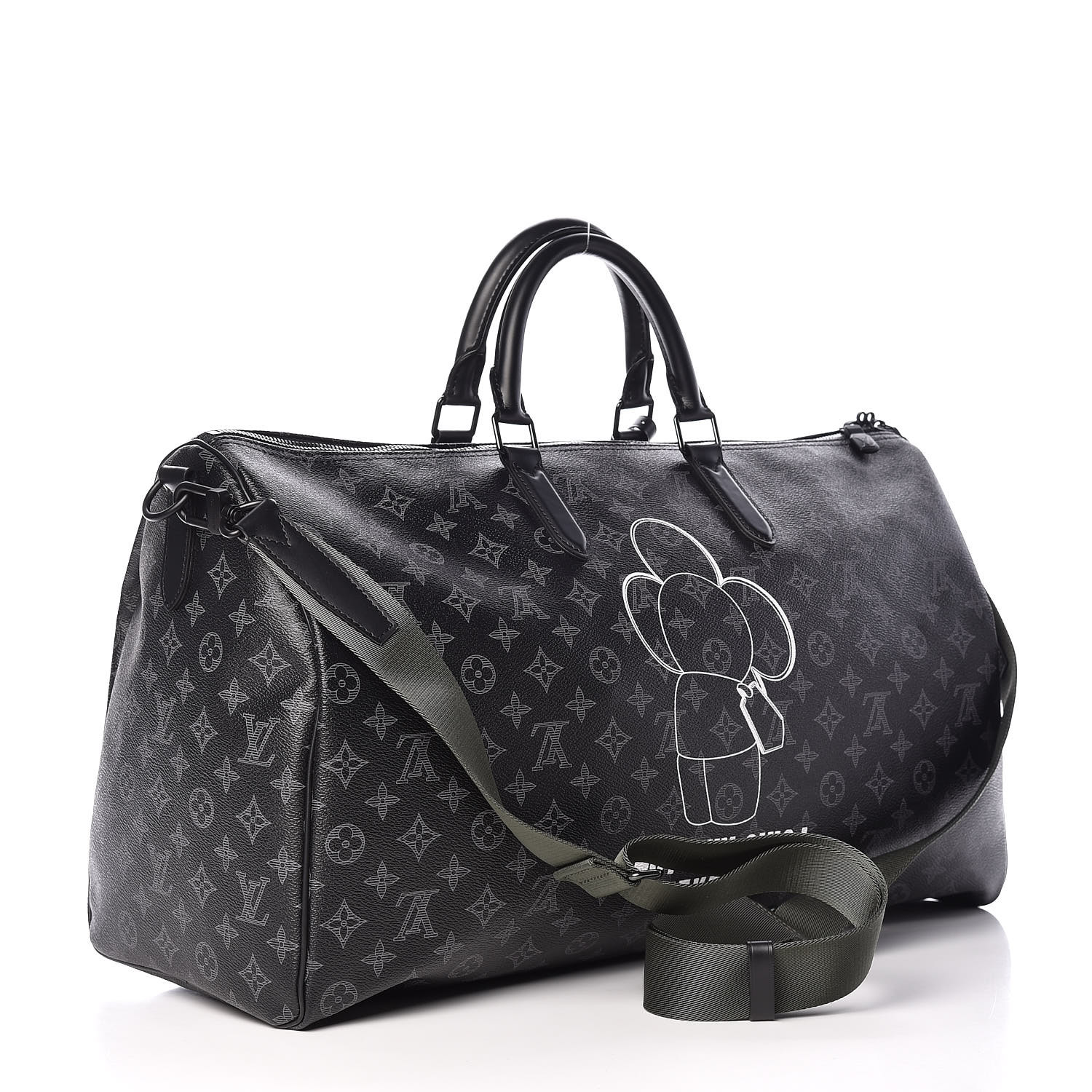 Louis Vuitton Keepall Bandouliere Bag Reverse Monogram Eclipse 50 at  1stDibs
