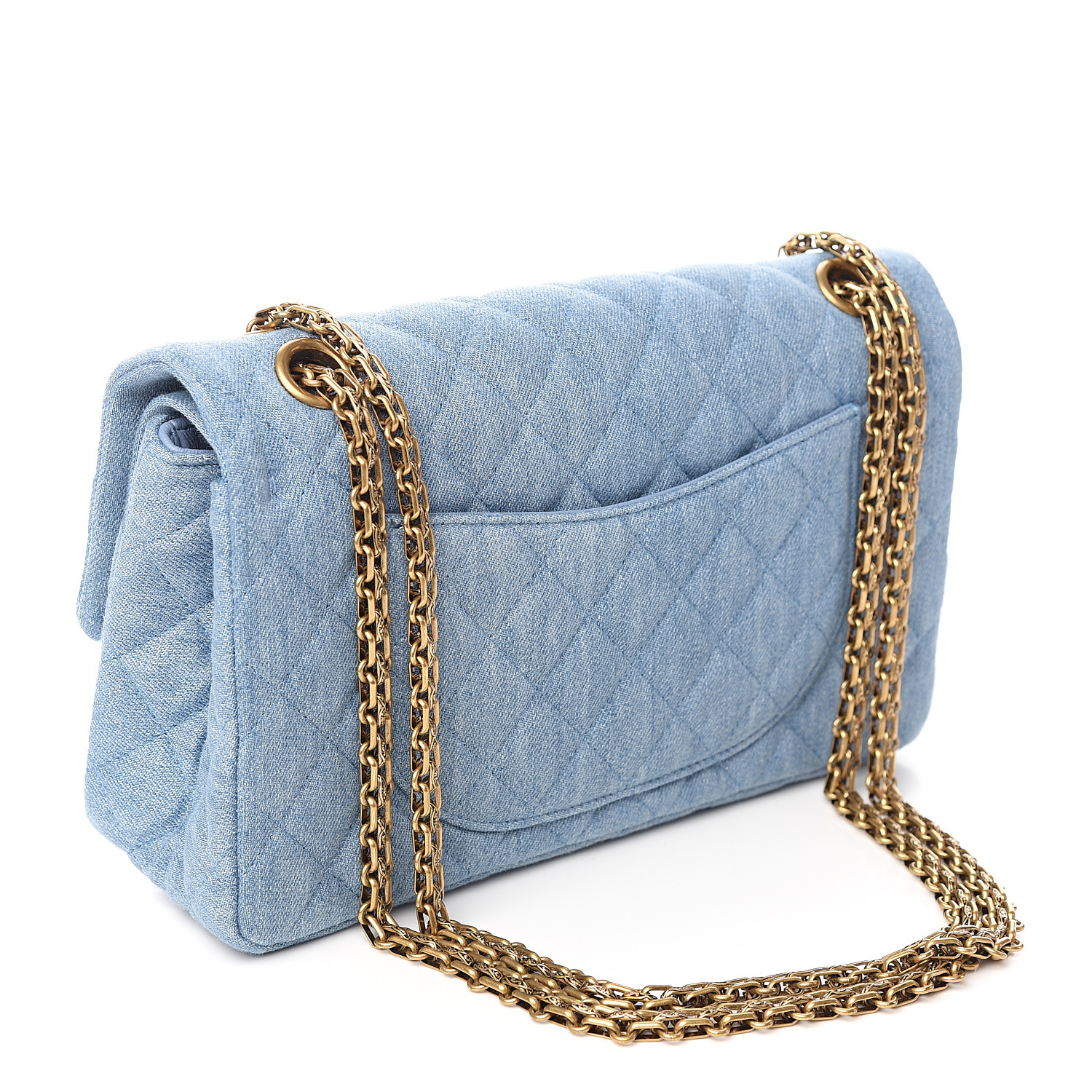 CHANEL Denim Quilted 2.55 Reissue 225 Flap Blue 565337