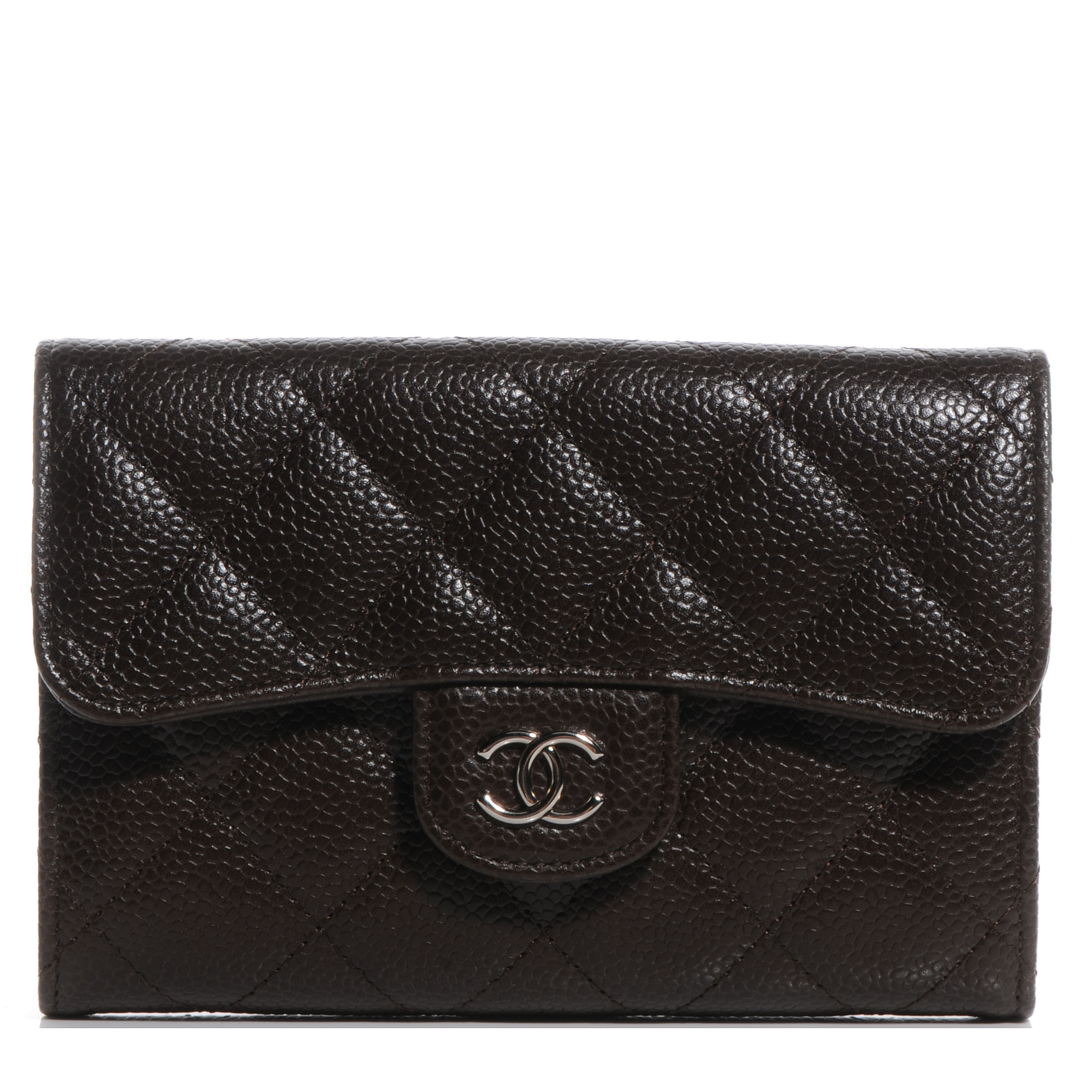 chanel compact wallet caviar