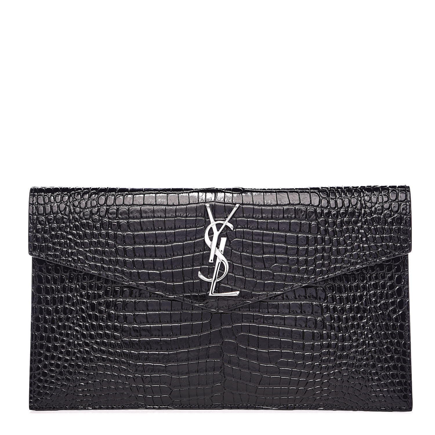 ysl uptown chain wallet crocodile