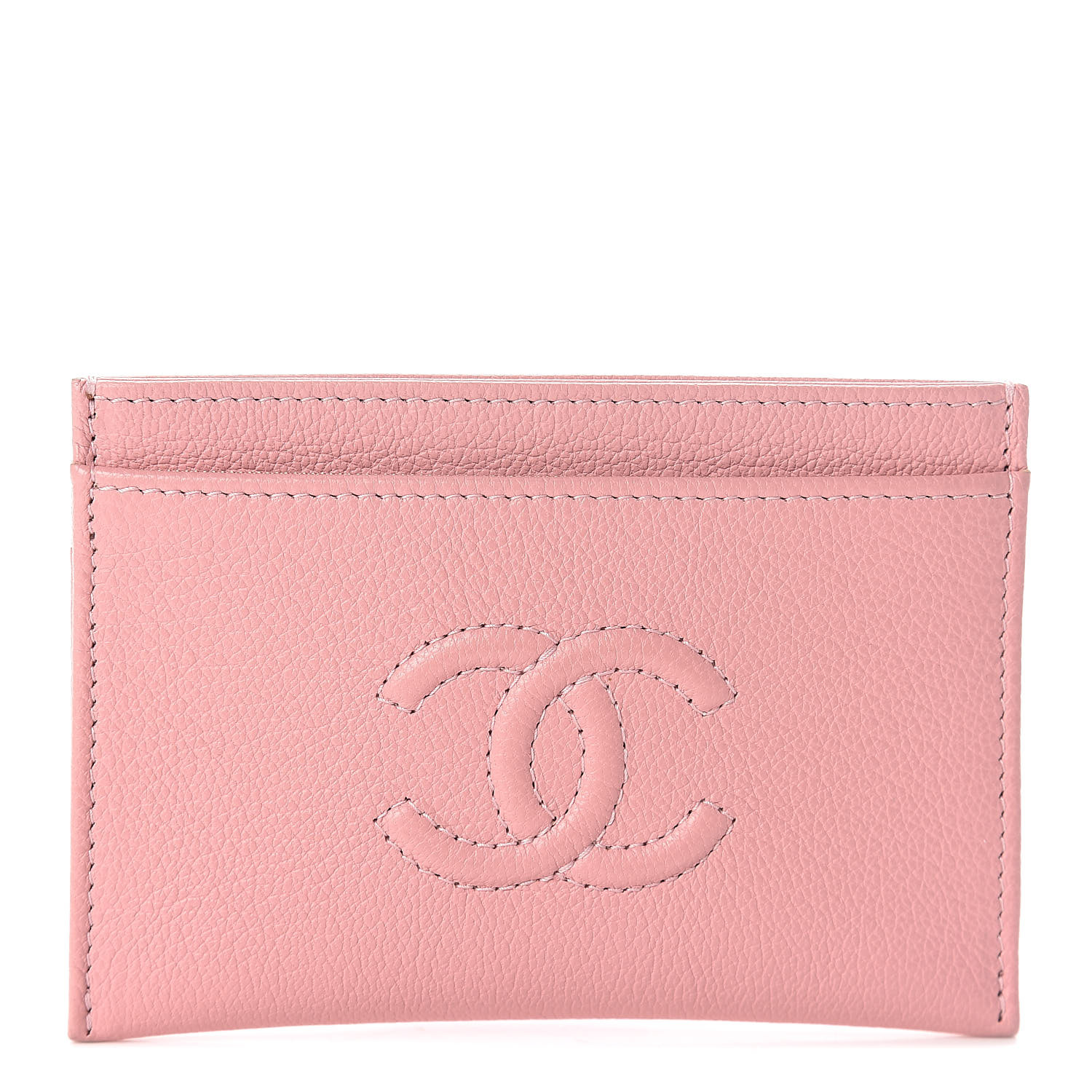 CHANEL Calfskin Timeless CC Card Holder Light Pink 513603