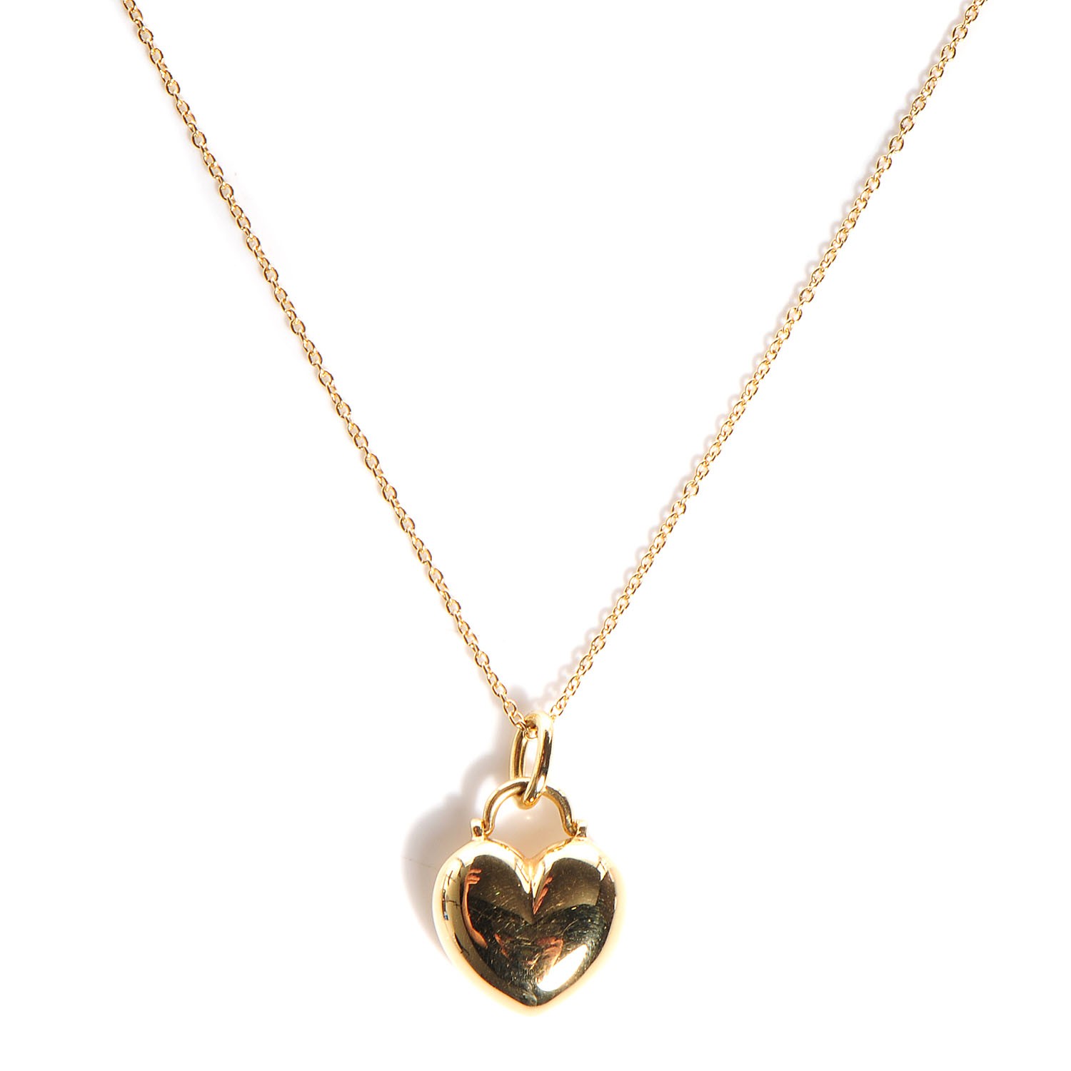 TIFFANY 18K Yellow Gold Heart Pendant Necklace 97313   B1bde193ecfc01b5ccb76c945e043011 