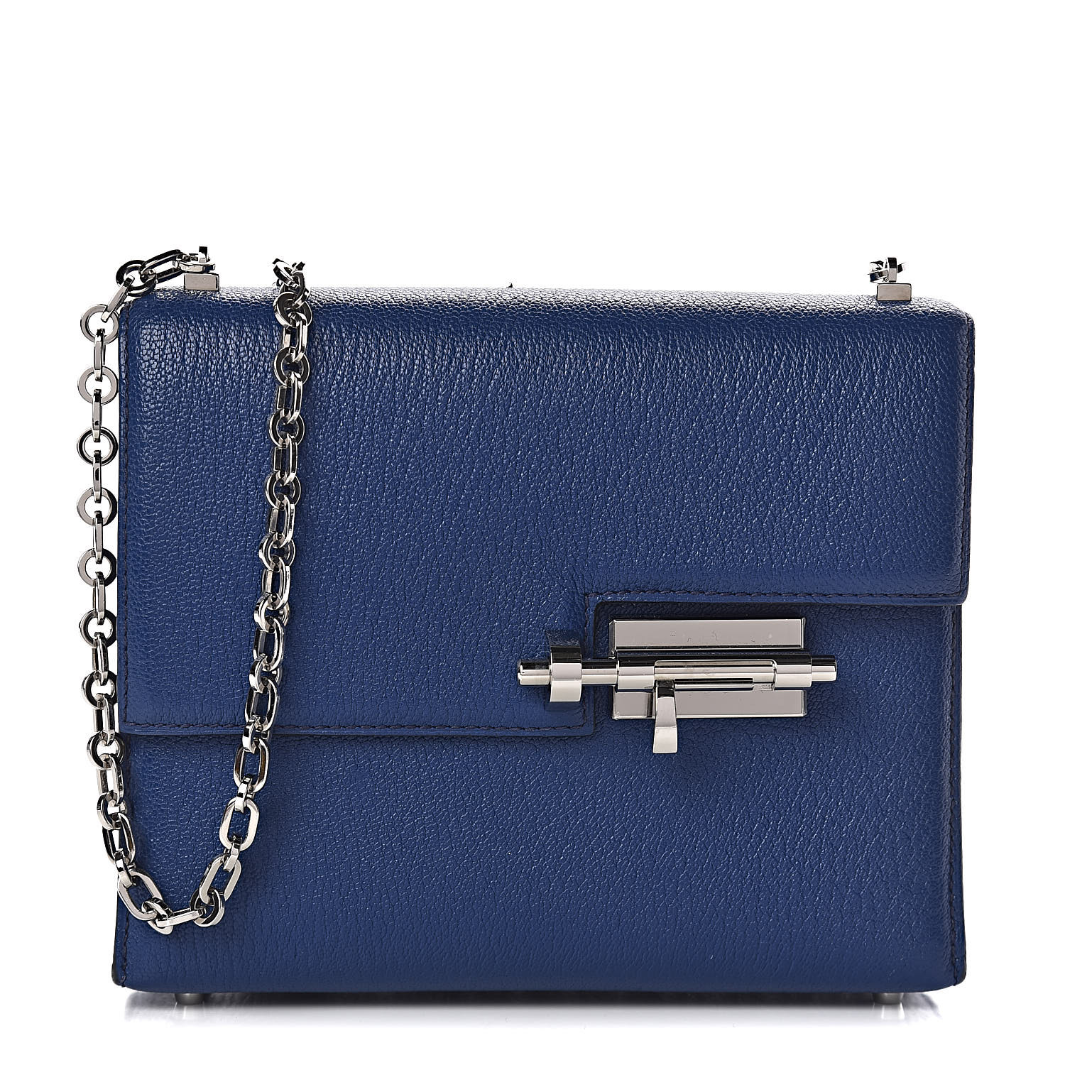 HERMES Chevre Chamkila Mini Verrou Chaine Bag Blue Encre 453836