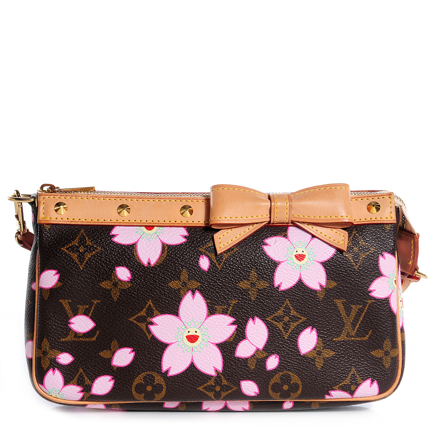 LOUIS VUITTON Monogram Cherry Blossom Pochette Accessories Pink 209175