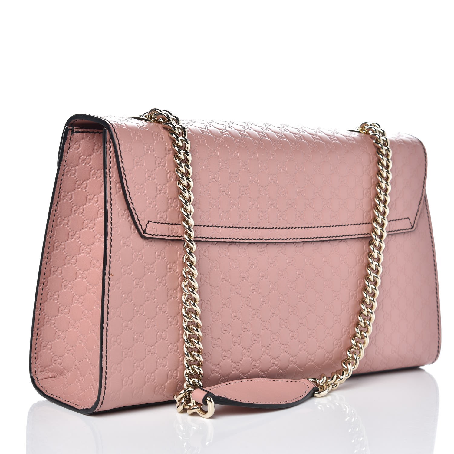 GUCCI Microguccissima Medium Emily Chain Shoulder Bag Pink 337919