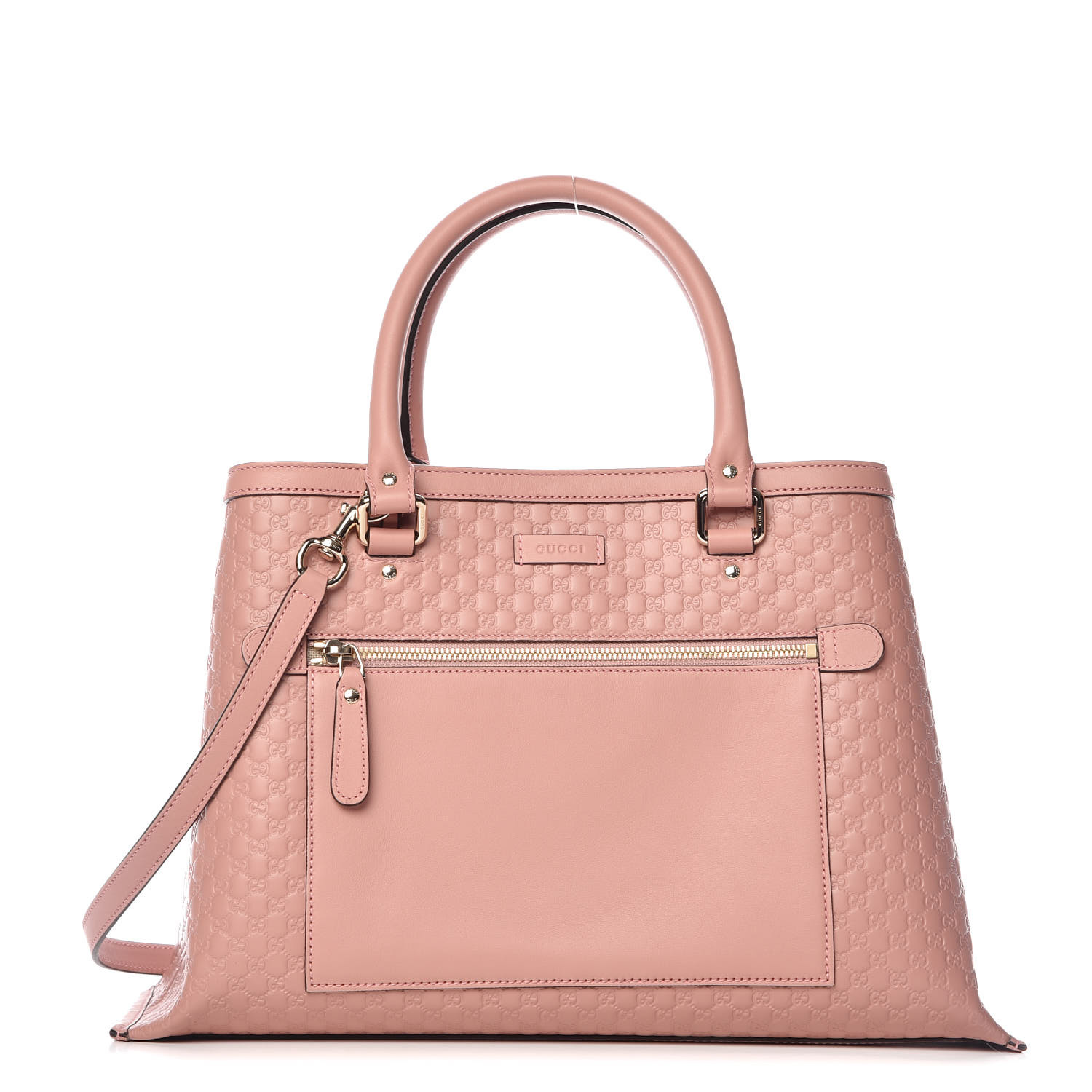 GUCCI Soft Microguccissima Medium Tote Soft Pink 385158