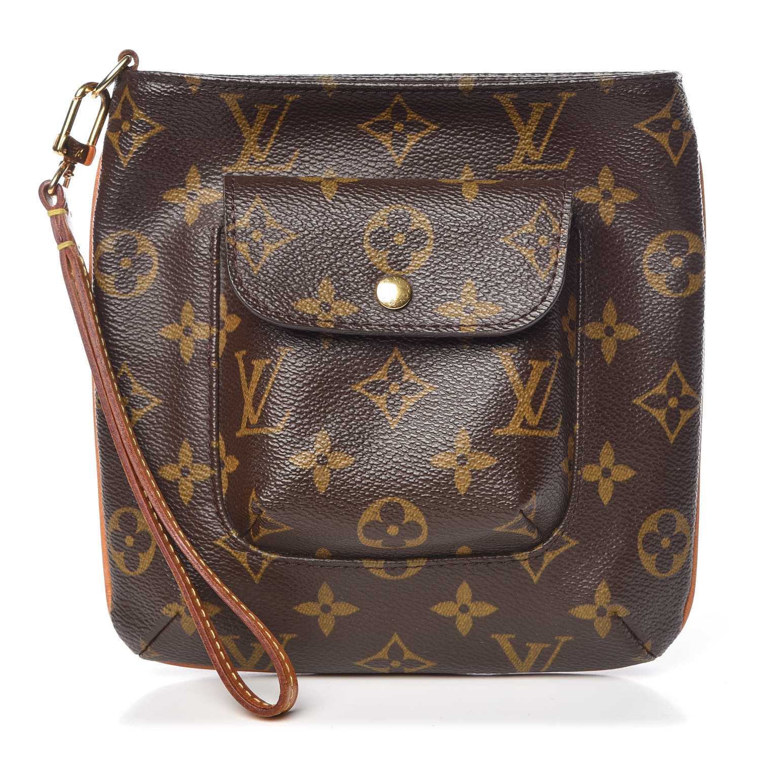 LOUIS VUITTON Monogram Partition Wristlet 384435