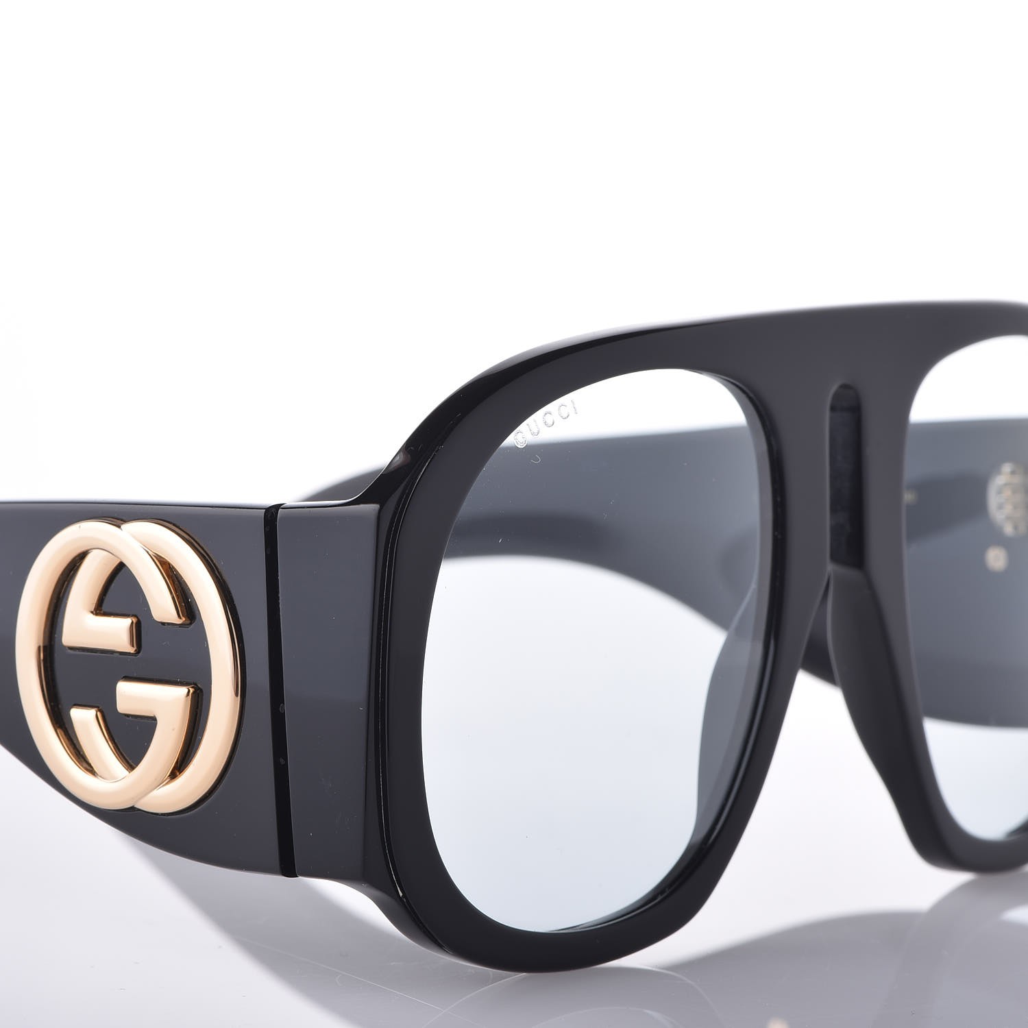 Gucci Acetate Oversized Interlocking G Sunglasses Gg0152s Black 347862 Fashionphile 