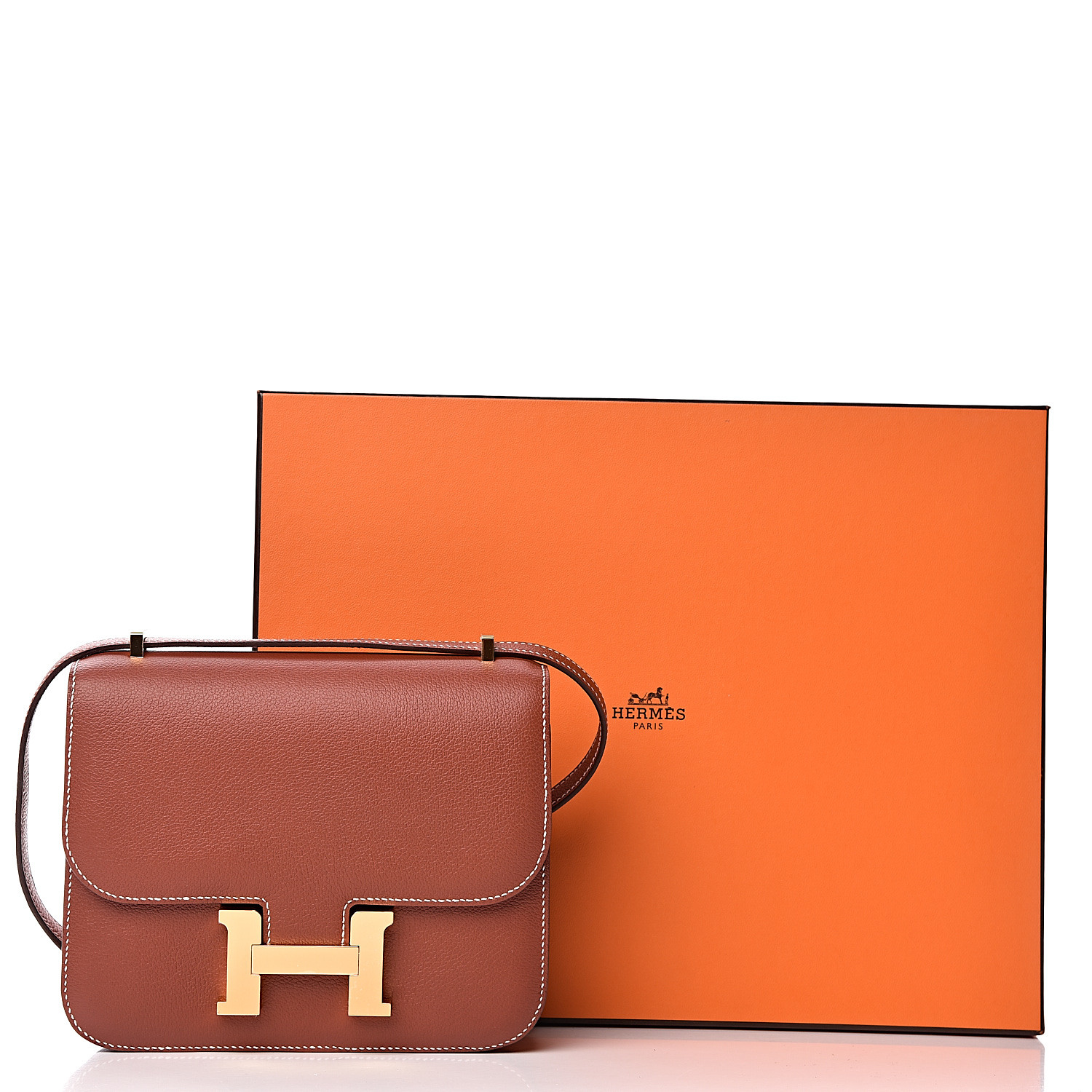 HERMES Evercolor Constance 18 Sienne 487248 | FASHIONPHILE