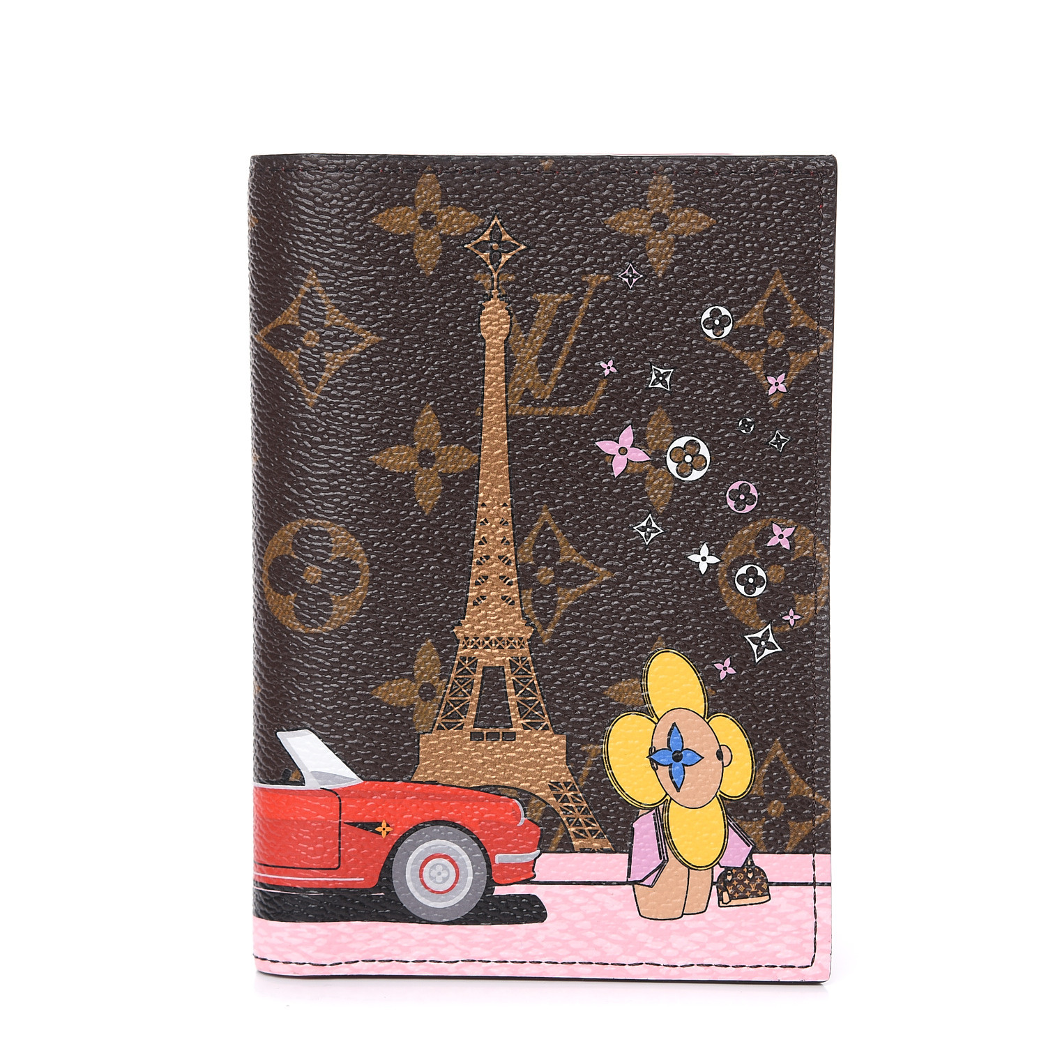 LOUIS VUITTON Monogram 2019 Christmas Animation Passport Cover Rouge 571121
