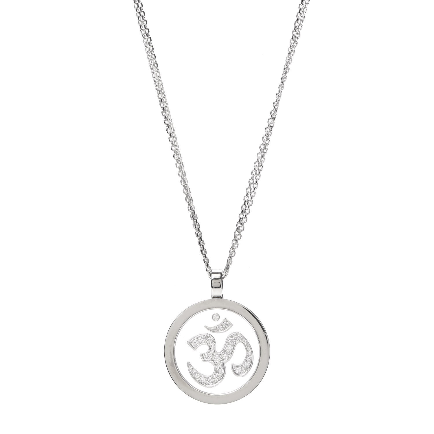 White gold deals om necklace