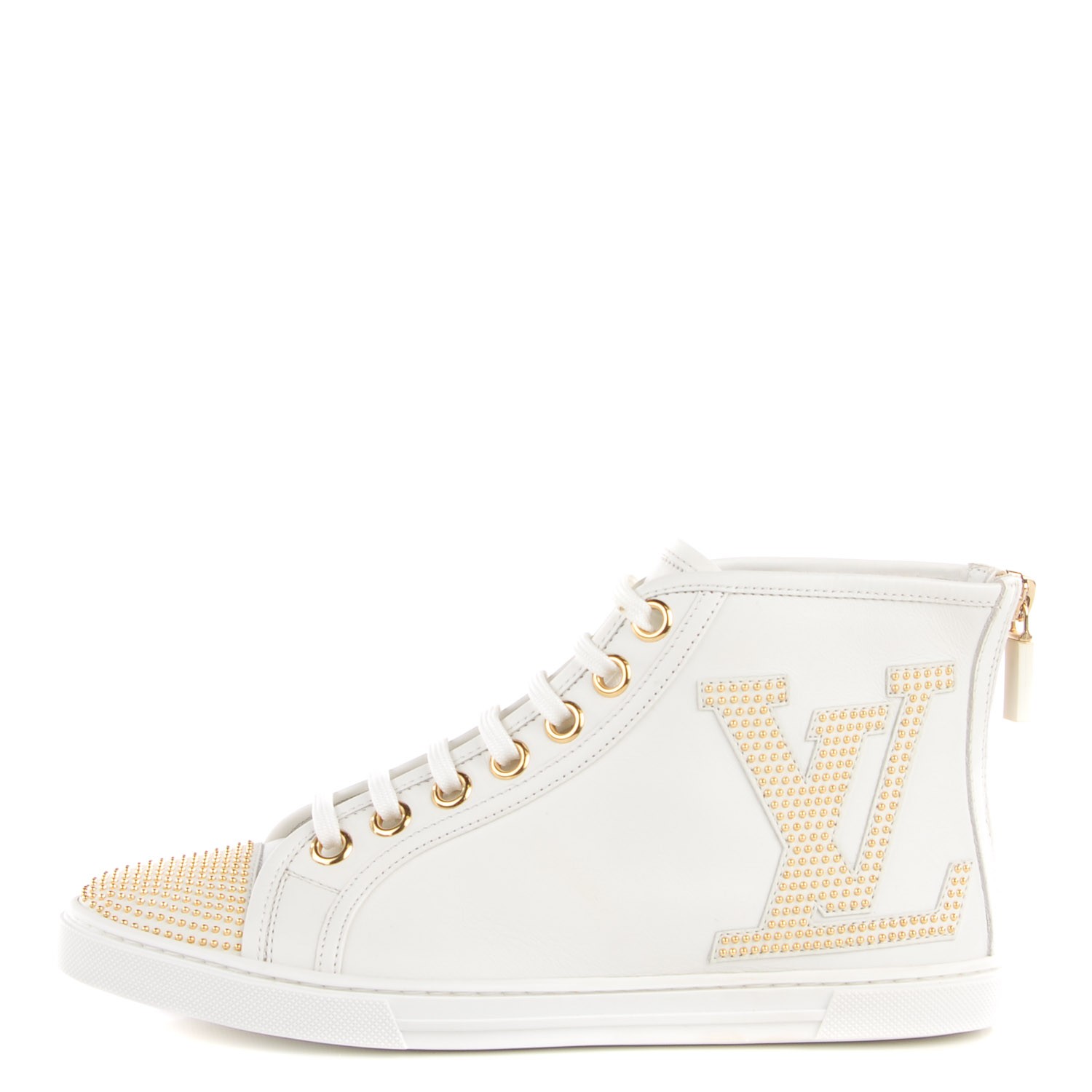 white and gold louis vuitton shoes