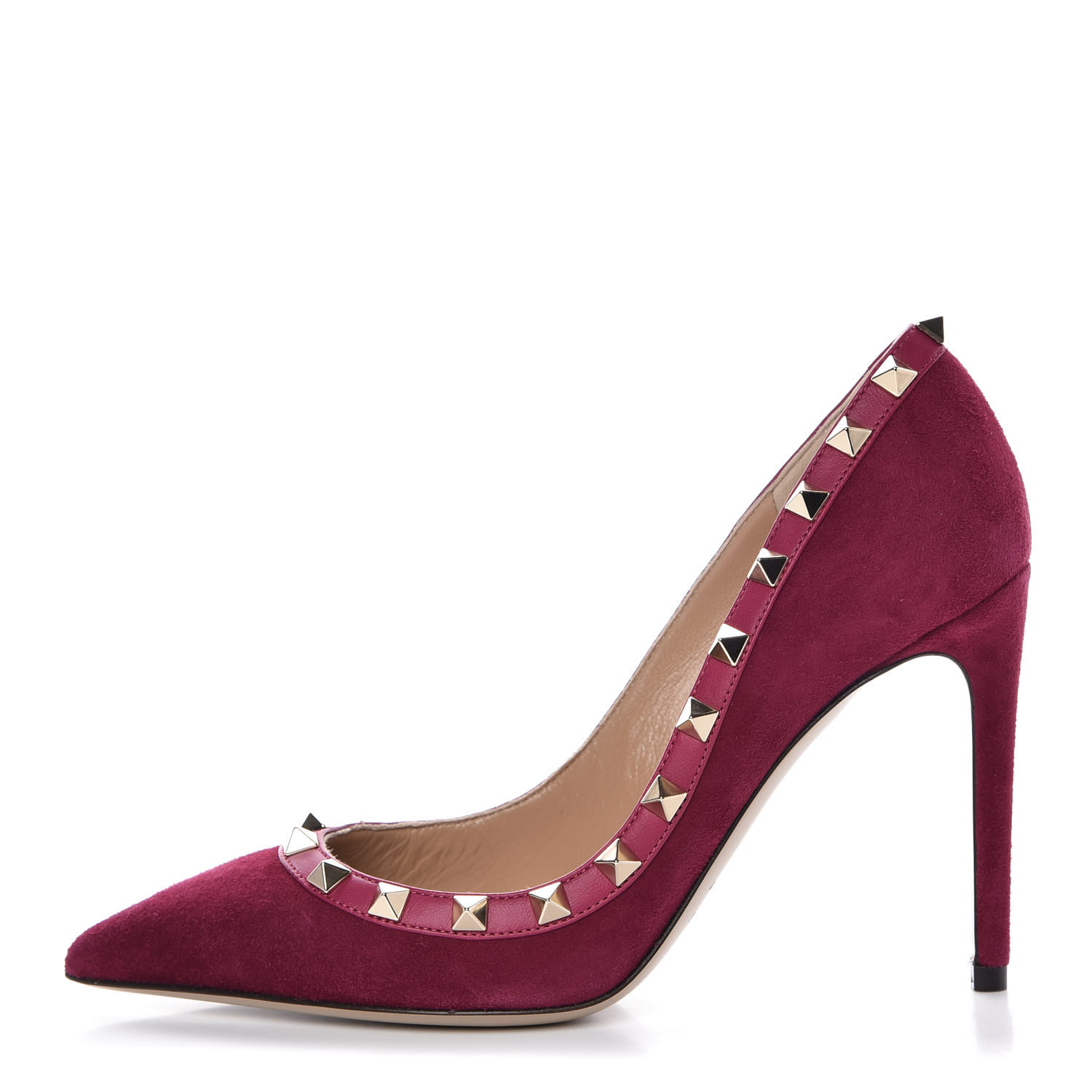 valentino suede rockstud pumps