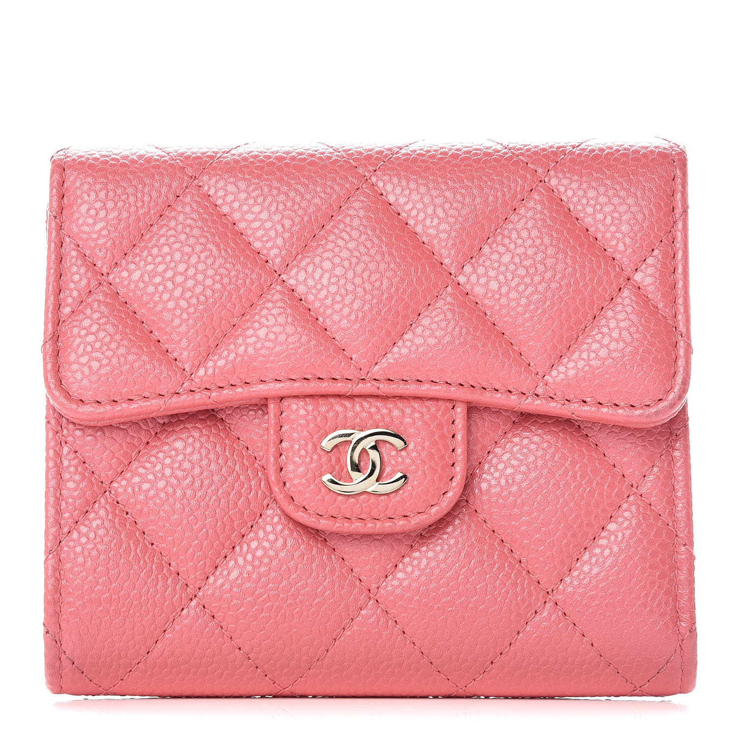 chanel compact wallet caviar