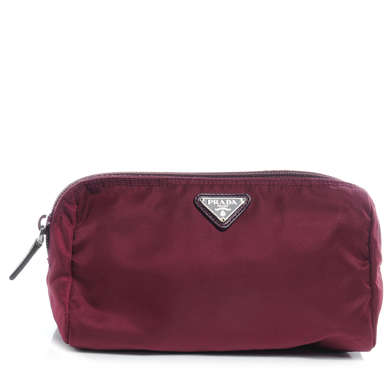 PRADA Tessuto Nylon Cosmetic Bag Burgundy 59202