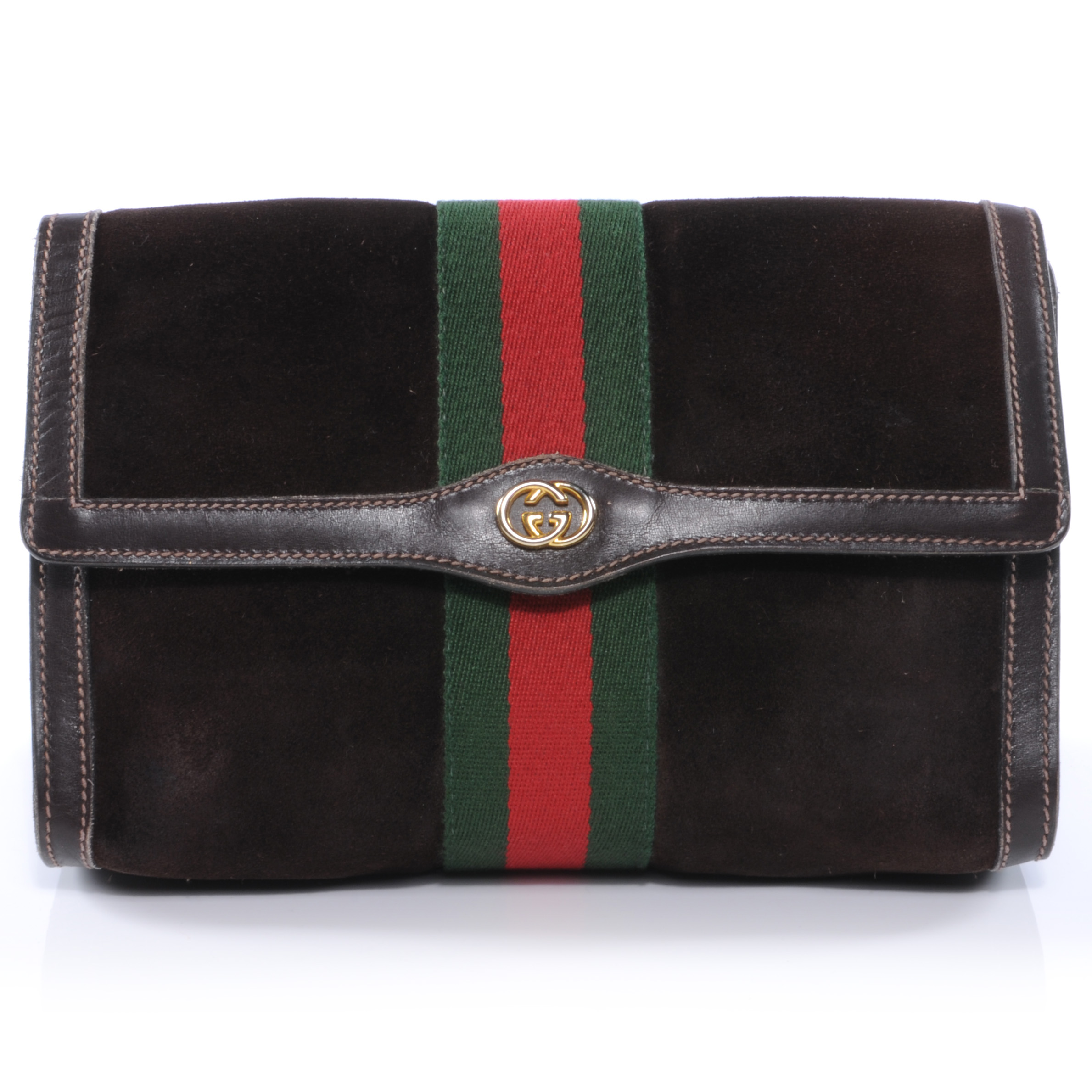 vintage gucci suede clutch