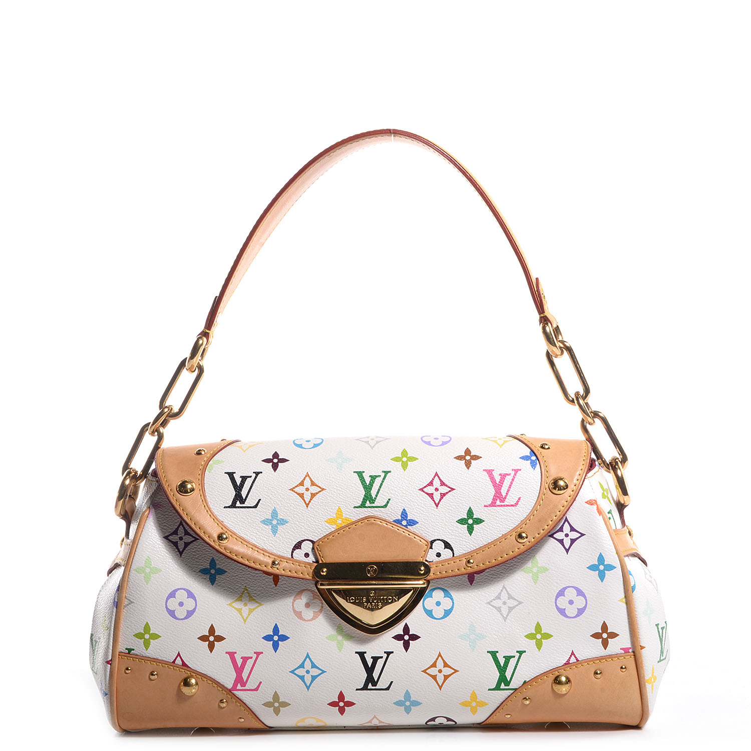 LOUIS VUITTON Monogram Multicolor Beverly MM White 79244