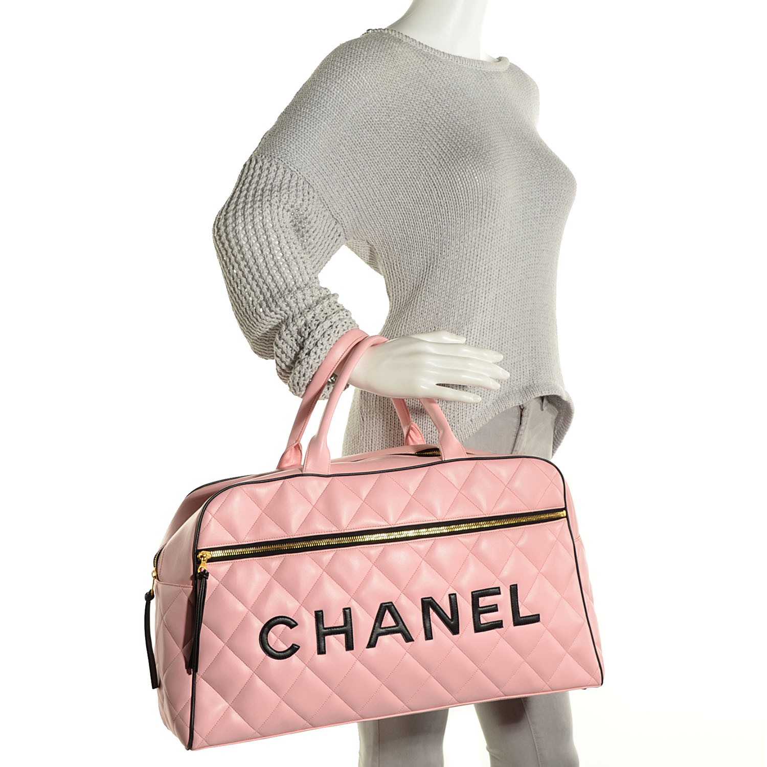 chanel quilted duffle bag